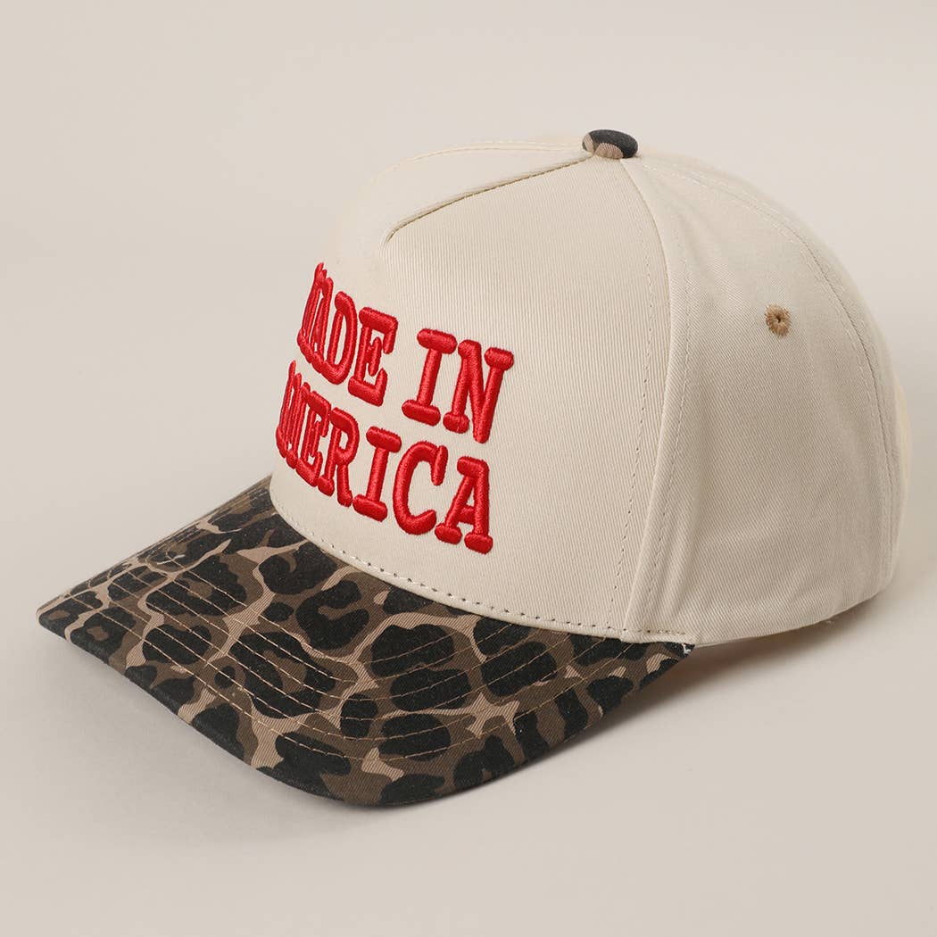 MADE IN AMERICA Leopard Brim Hat