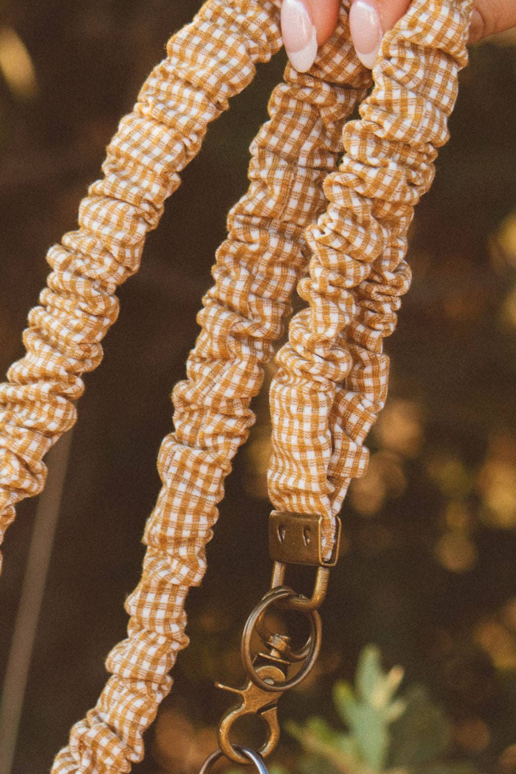 Shop Andi - Mustard Gingham Lanyard