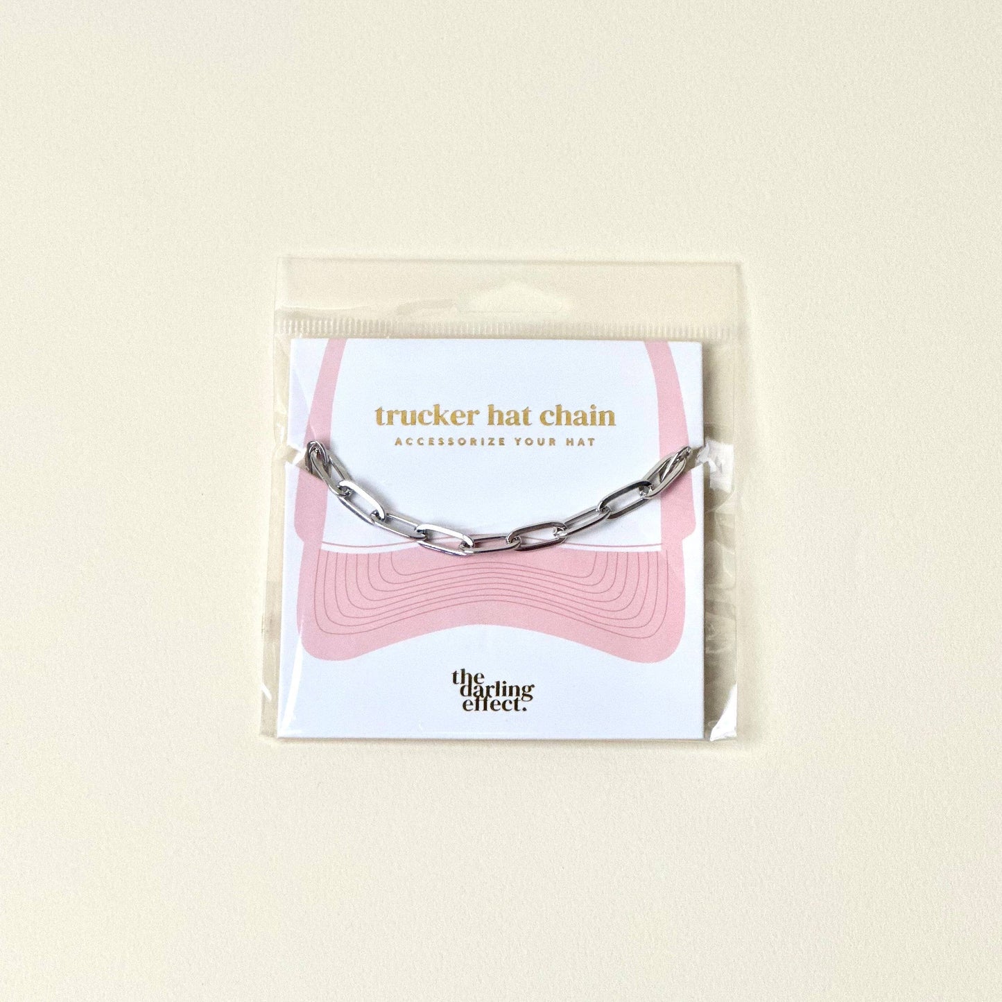 Trucker Hat Chain-Paperclip Chain-Silver