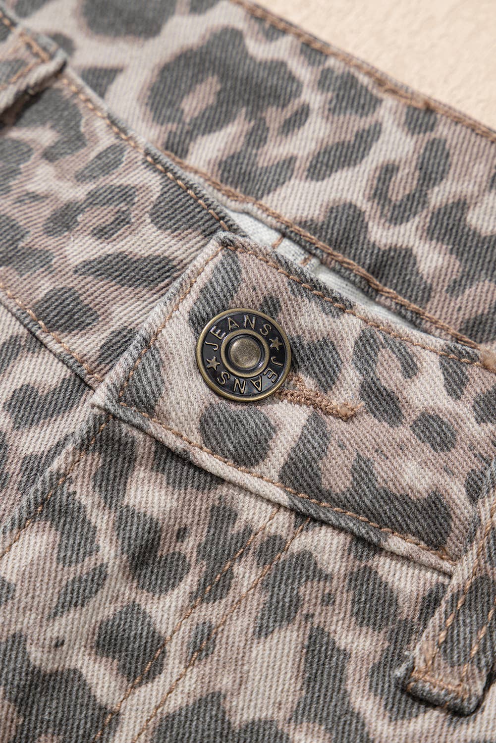 Leopard Wide Leg High Waist Jeans