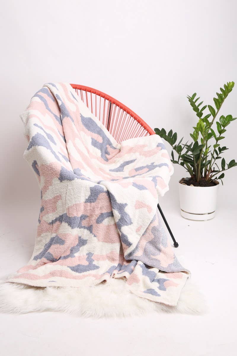 Camouflage Print Soft Throw Blanket