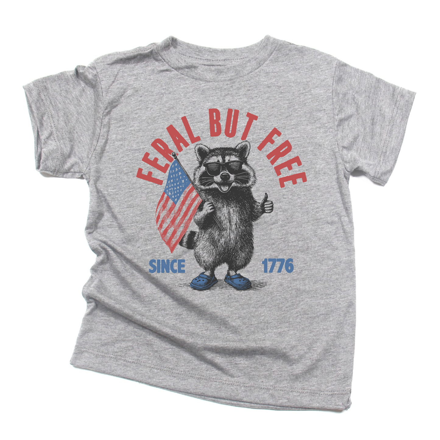 Holland Ave Clothing - Kids 4th of July Tee | Fourth Shirt for Kids - Feral & Free