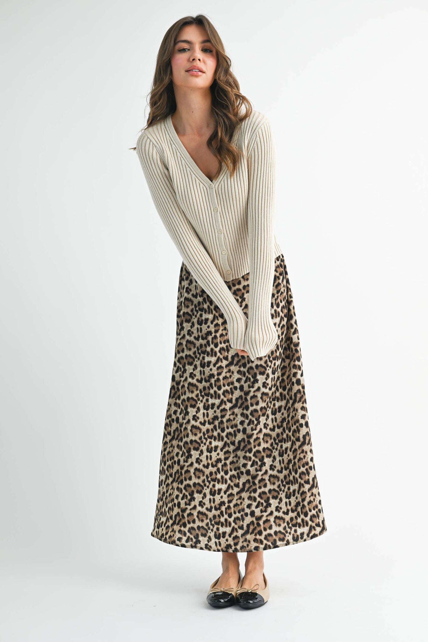 Verine Leopard Maxi Skirt