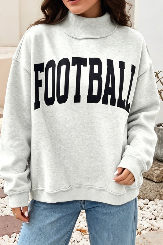 Little Daisy Closet Football Reversible Mock Neck Sweatshirt