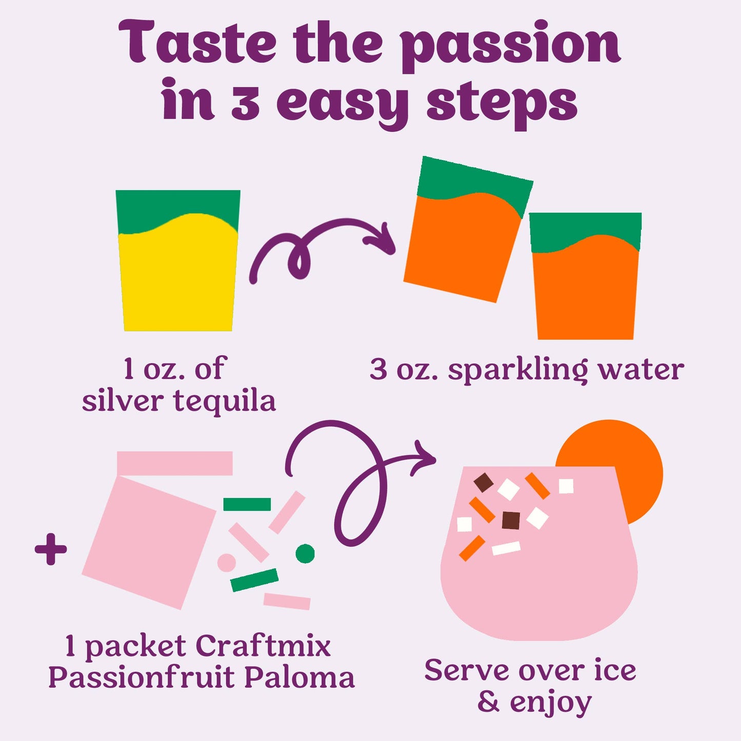 Craftmix - Passionfruit Paloma Cocktail / Mocktail Mixer - 24ct Caddy