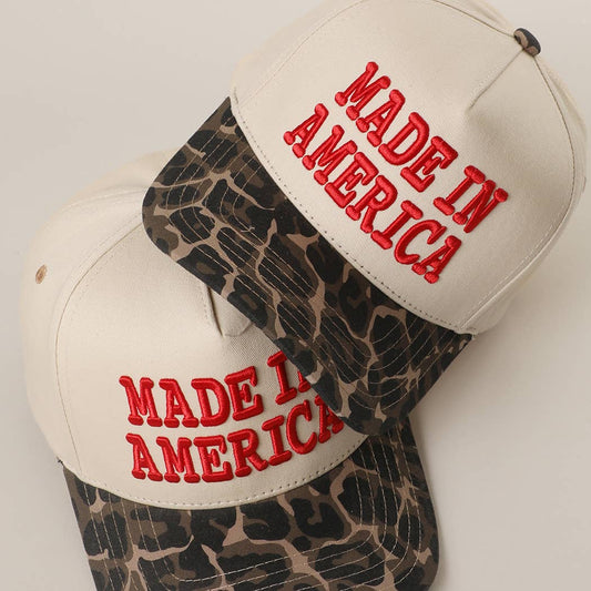 MADE IN AMERICA Leopard Brim Hat