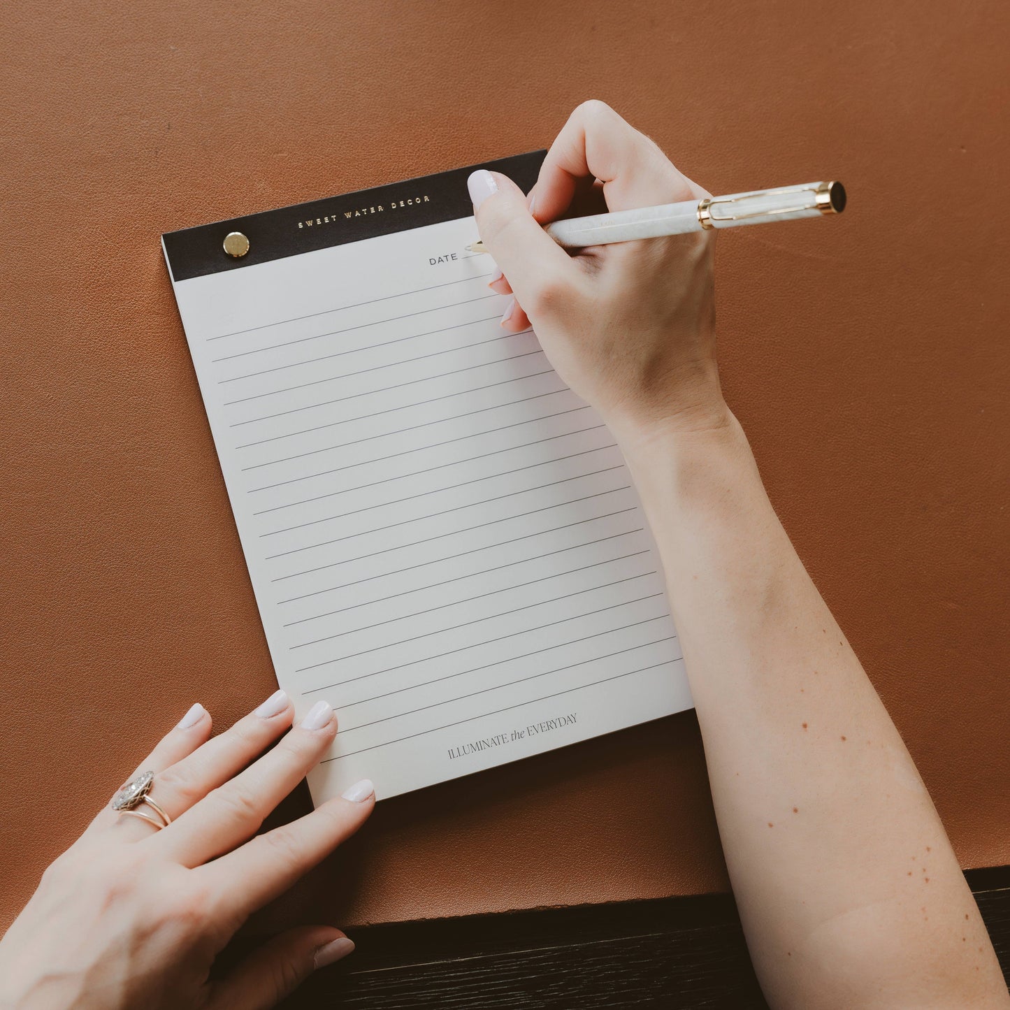 Gold Rivet Basic Notepad Stationery