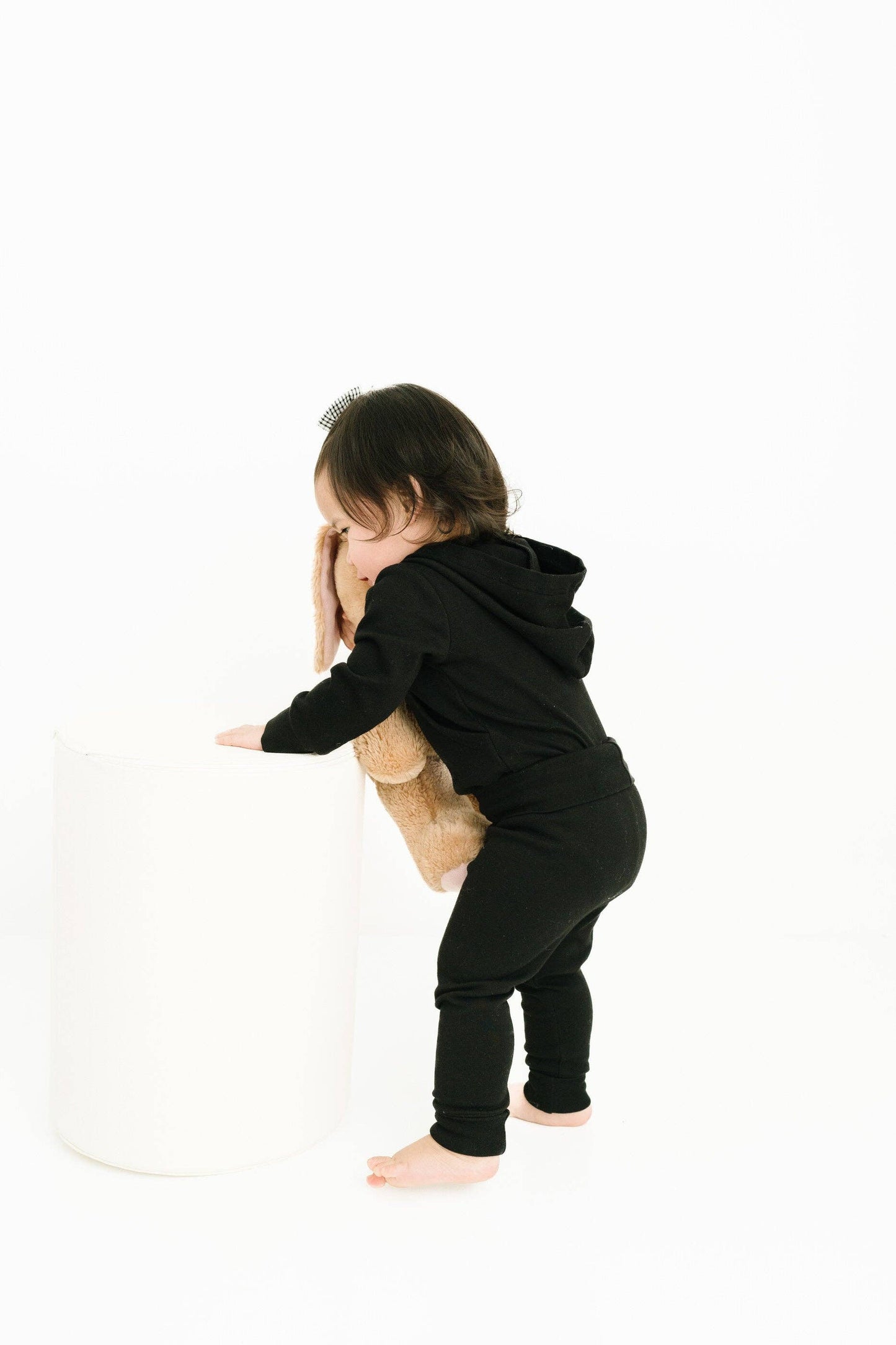 Black Hoodie Bodysuit Set
