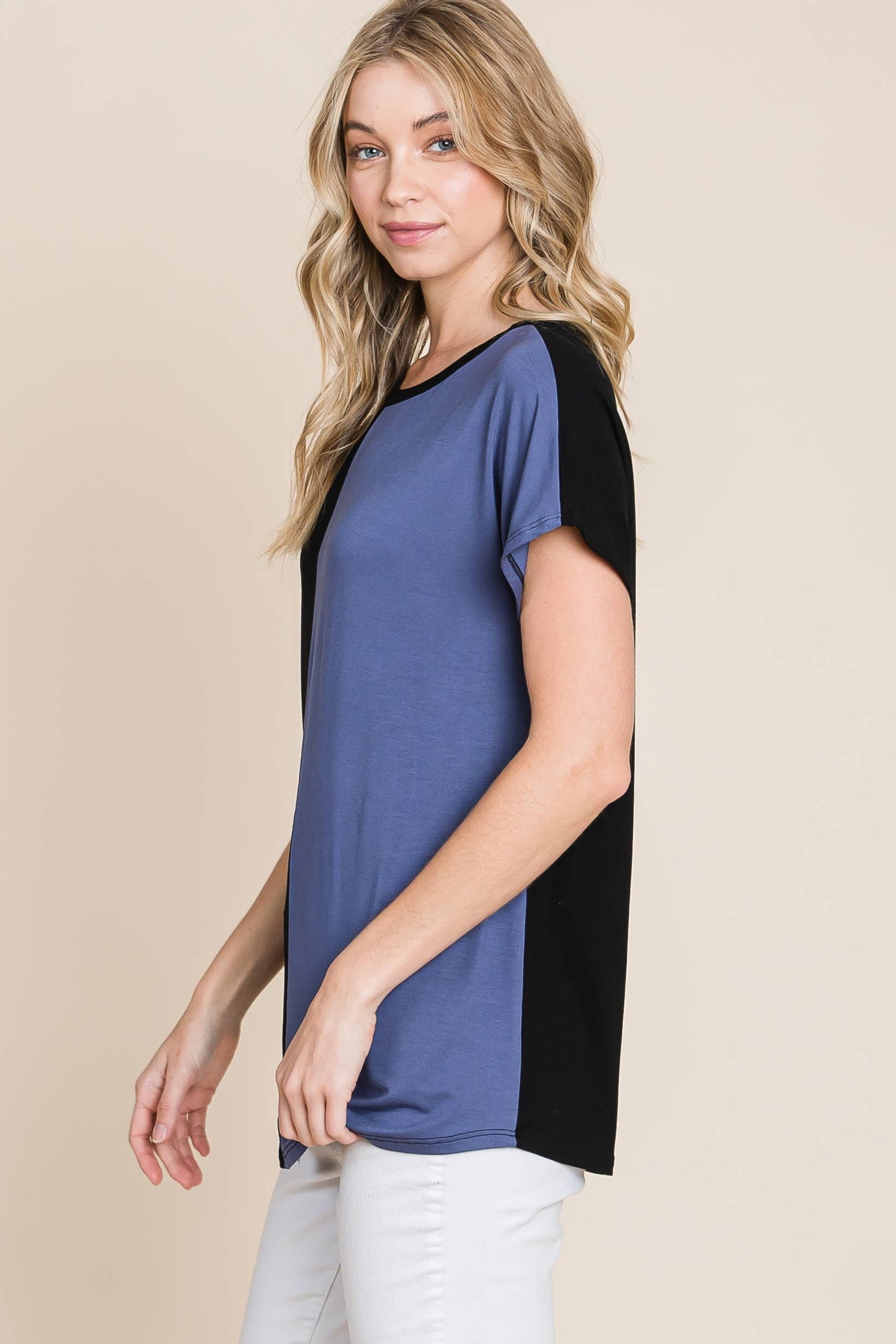 Short Sleeve Color Block Tee