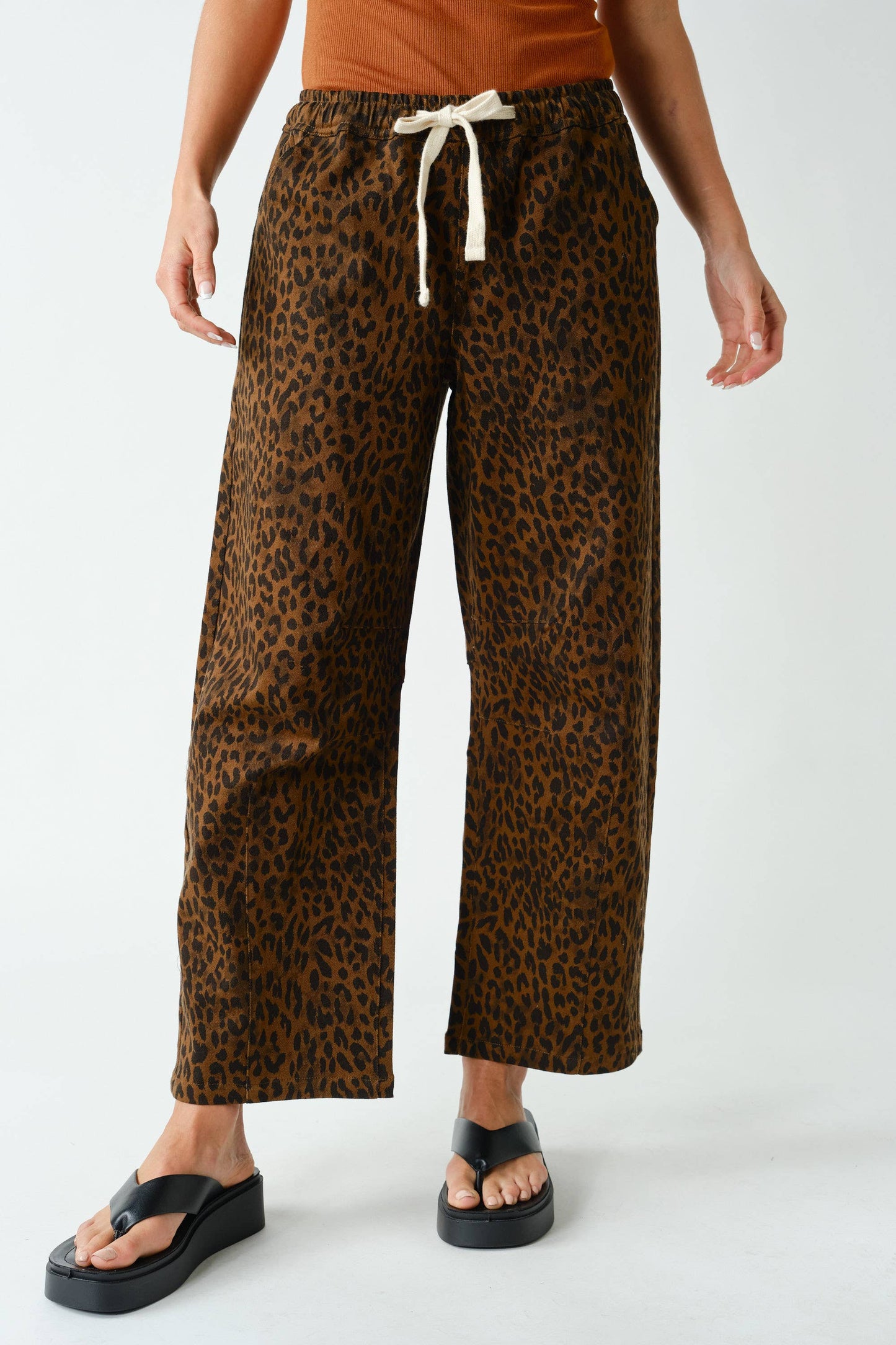 Mono B - Leopard Lounge Wide-Leg Pants
