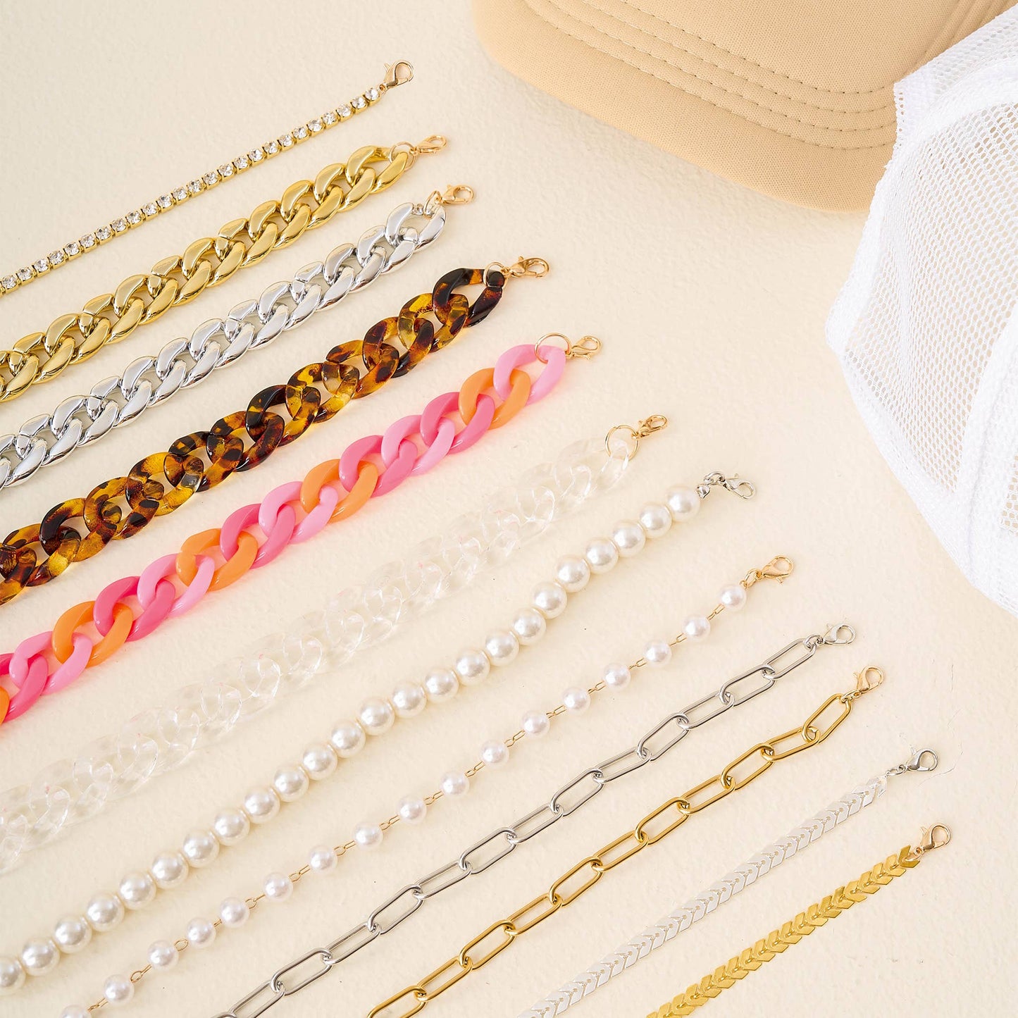 Trucker Hat Chain-Paperclip Chain-Silver
