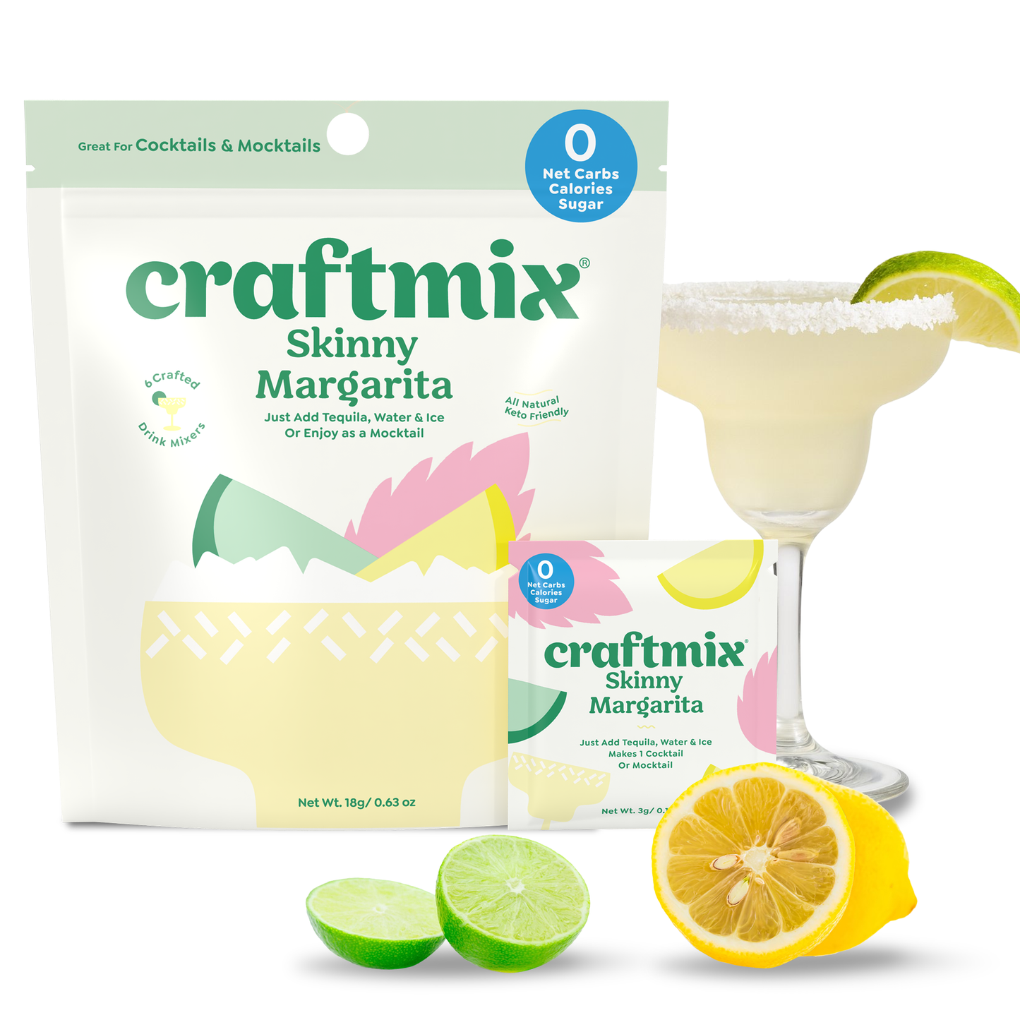 Craftmix - Skinny Margarita Cocktail Mixer - 6 Servings Multipack