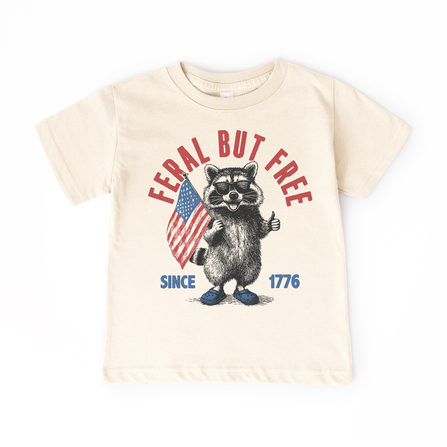 Holland Ave Clothing - Kids 4th of July Tee | Fourth Shirt for Kids - Feral & Free