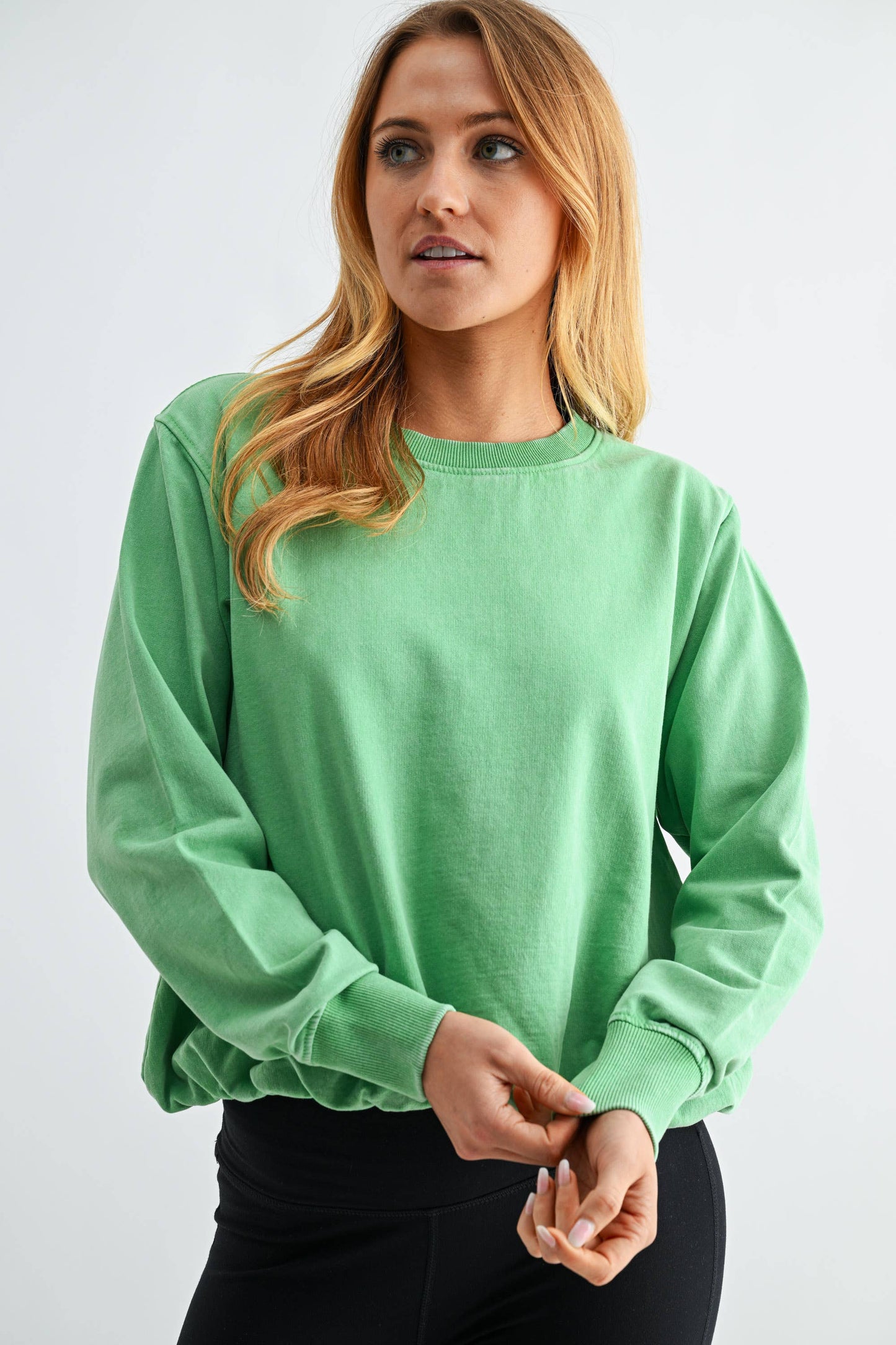 Mono B - Mineral Cloud Bubble Hem Pullover