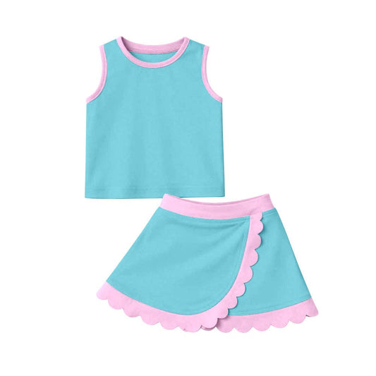 Yawoo Garments - Sleeves Aqua Scallop Set