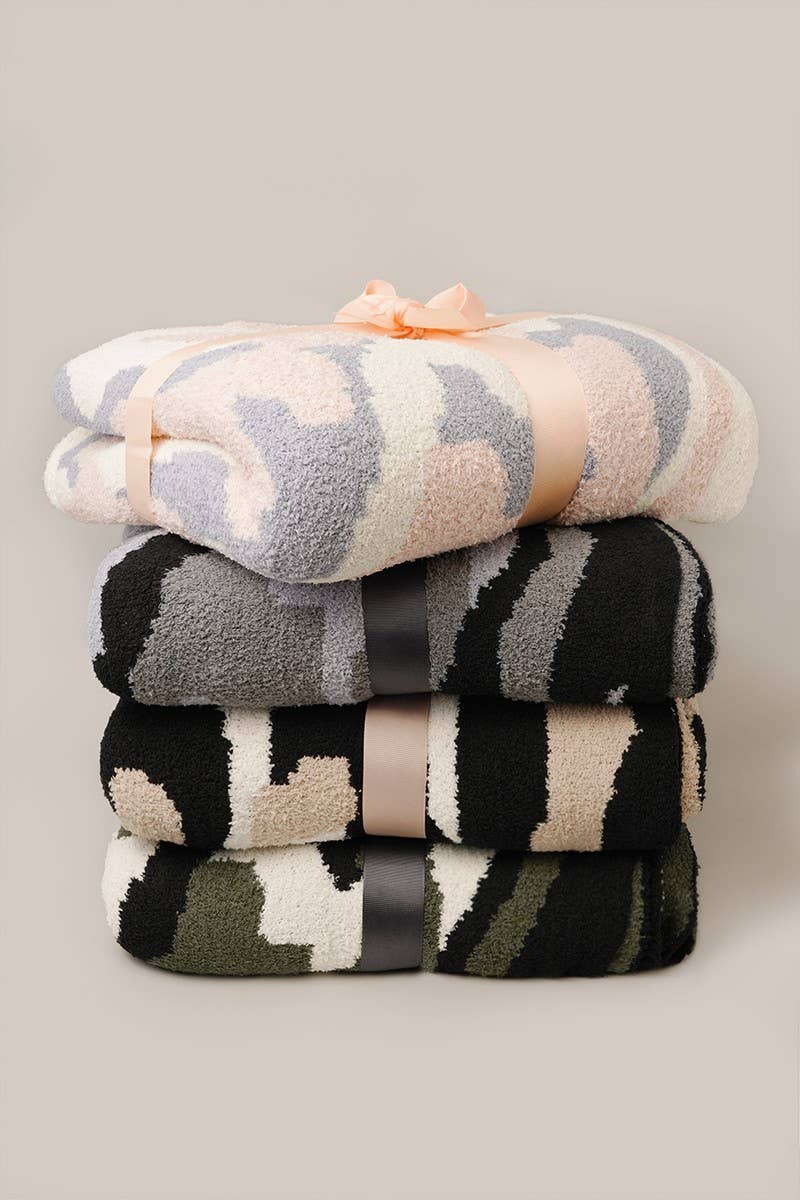 Camouflage Print Soft Throw Blanket