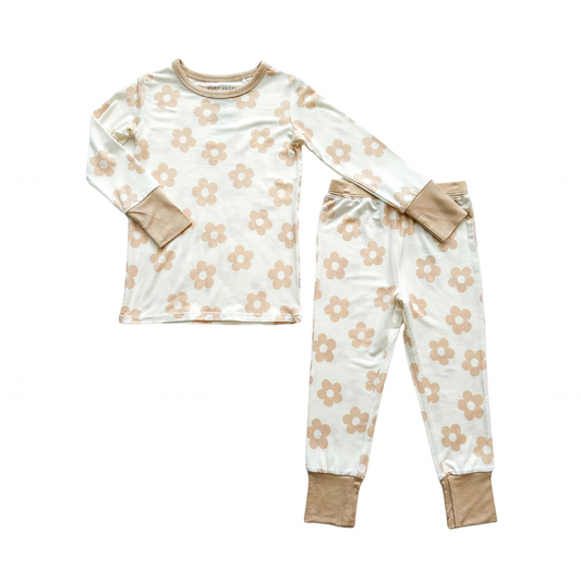 Two-Piece Pajama Set  Blush Daisy