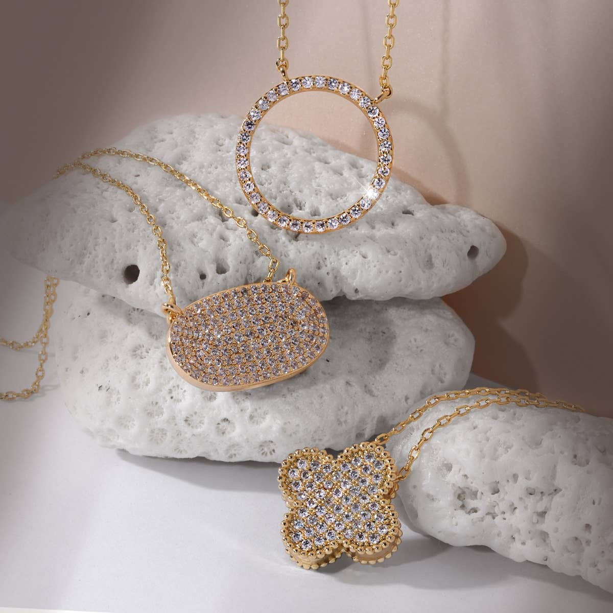 Splendid Iris  Oval Pendant Necklace