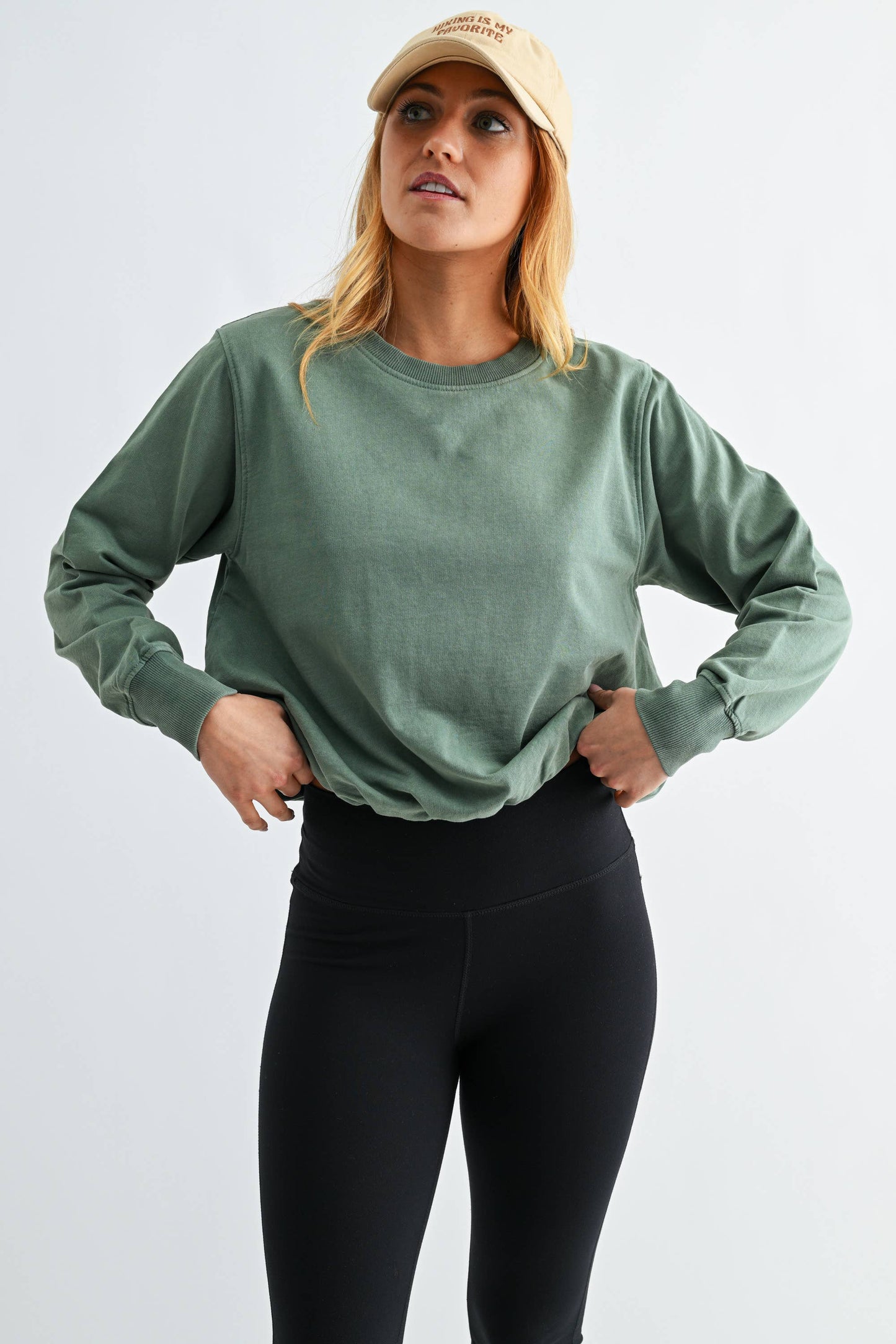 Mono B - Mineral Cloud Bubble Hem Pullover