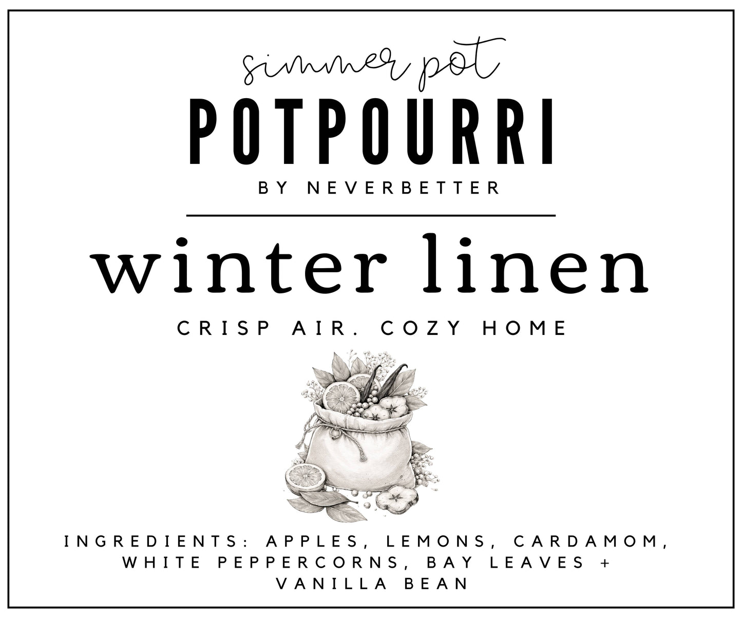 Simmer Pot Potpourri - Winter Linen
