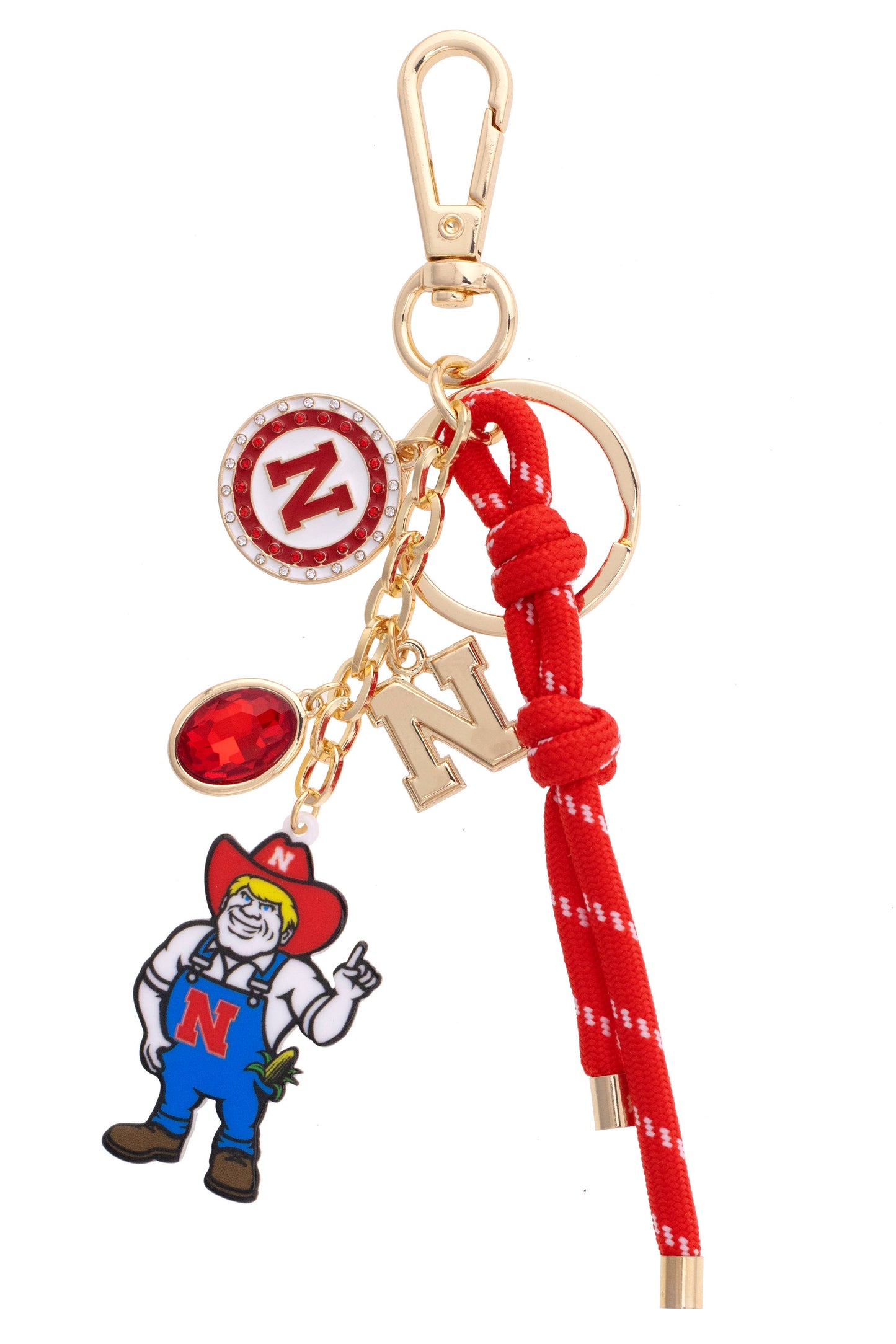 Nebraska Bag Charm in Red