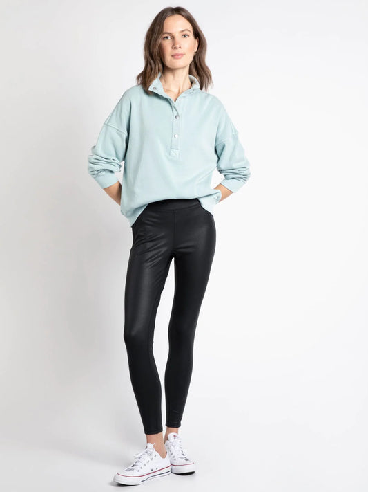 Ava Black Faux Leather Leggings