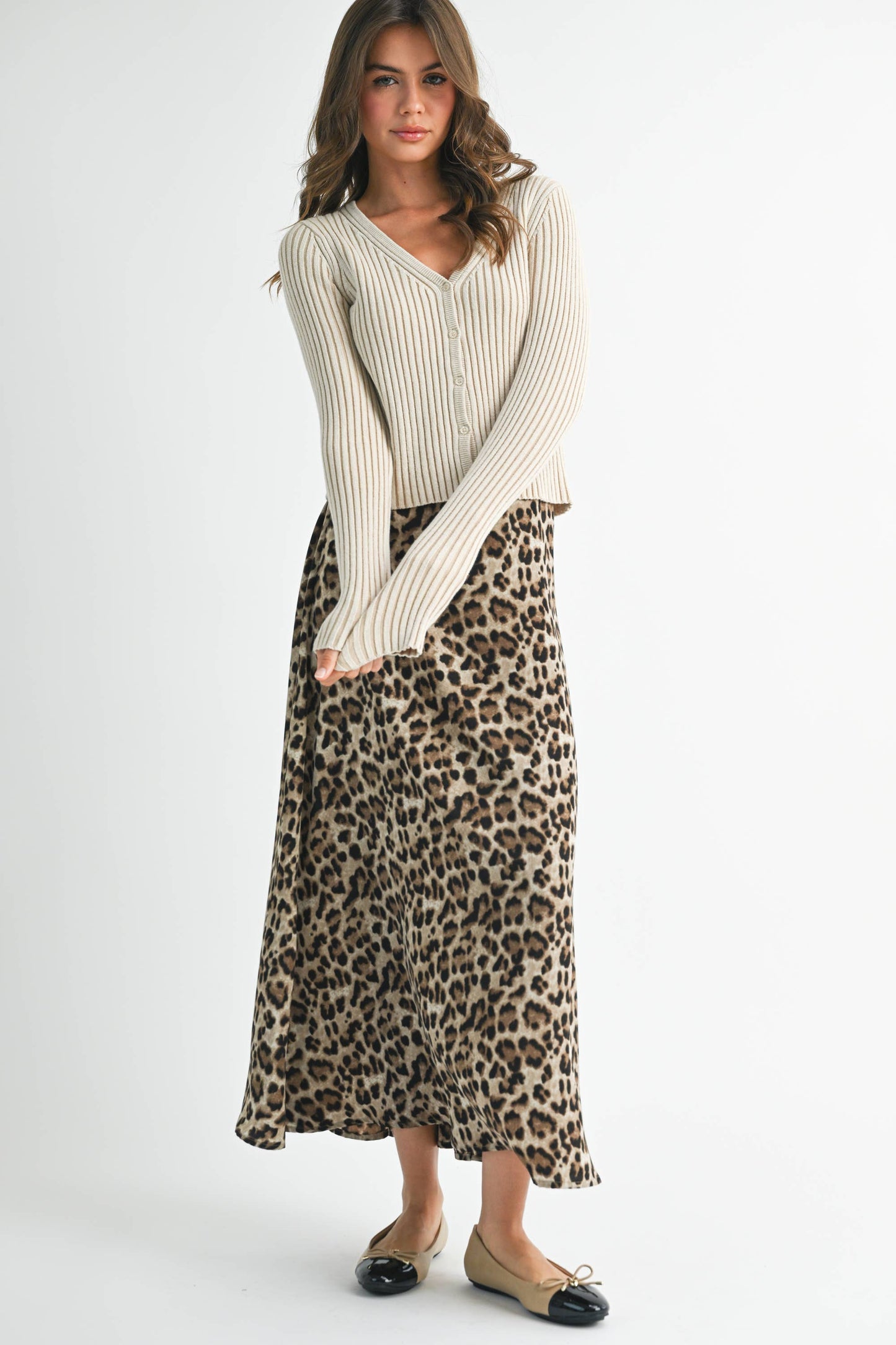 Verine Leopard Maxi Skirt