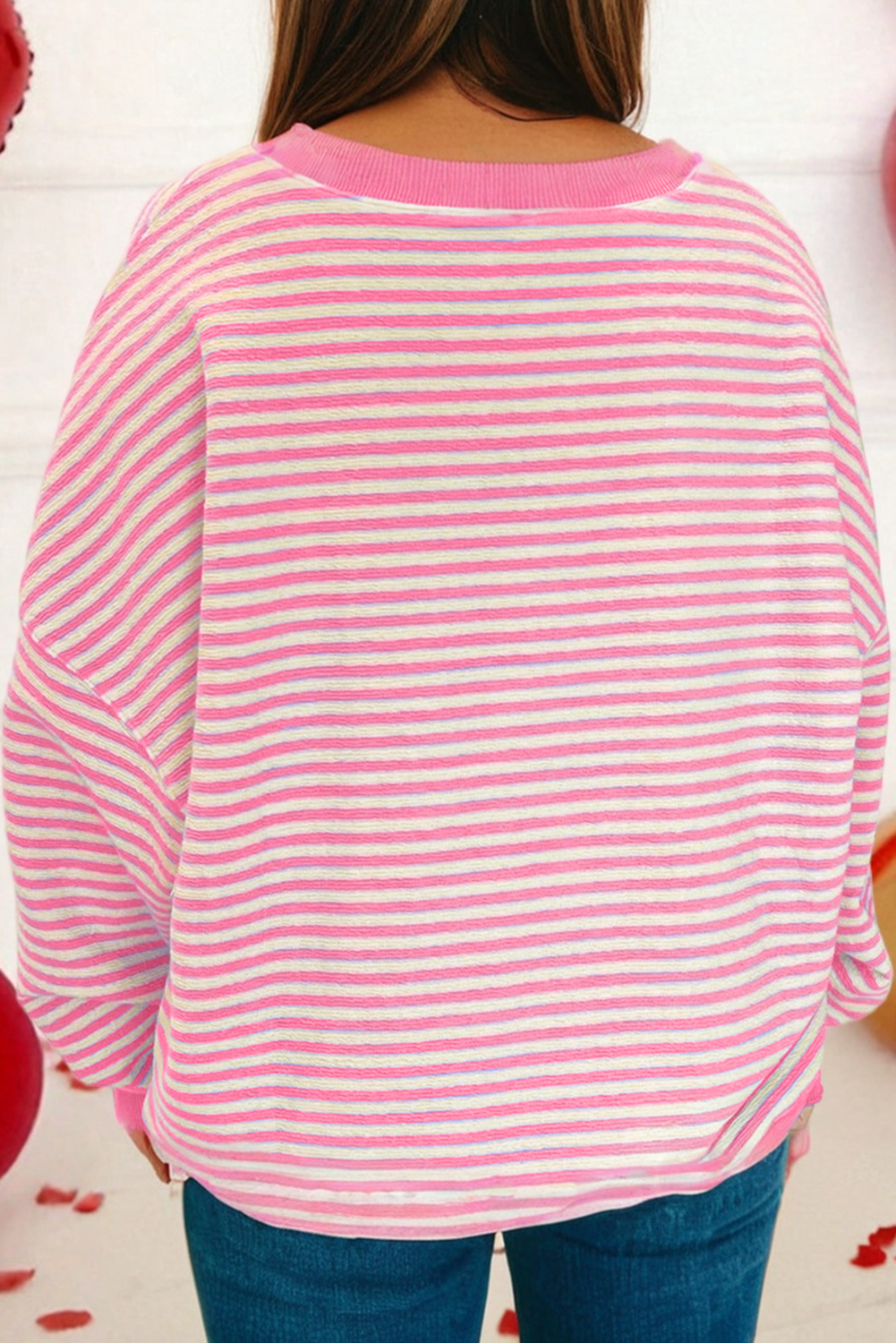 Pink Stripe Long Sleeve Shirt