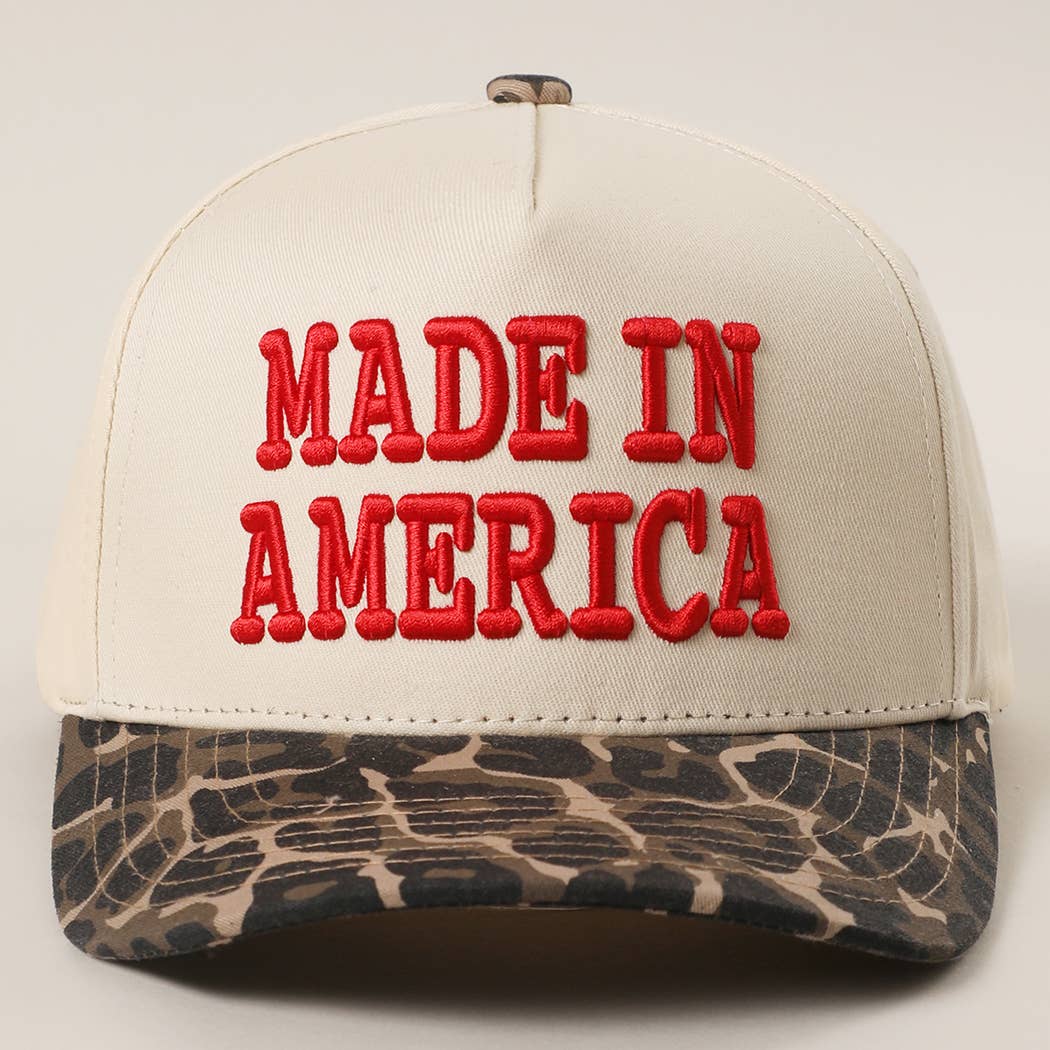 MADE IN AMERICA Leopard Brim Hat