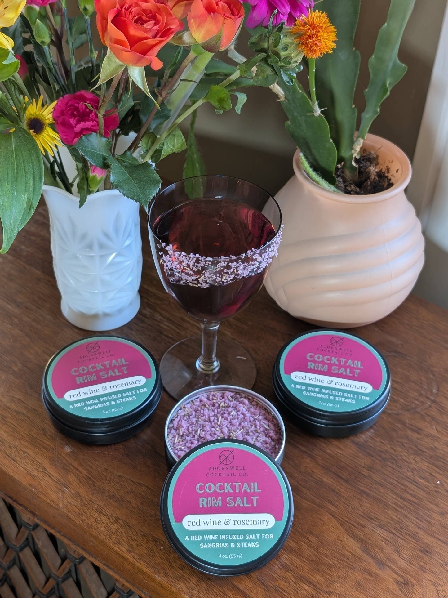 Adornwell Cocktail Co. - 3 oz. Red Wine & Rosemary Rim Salt