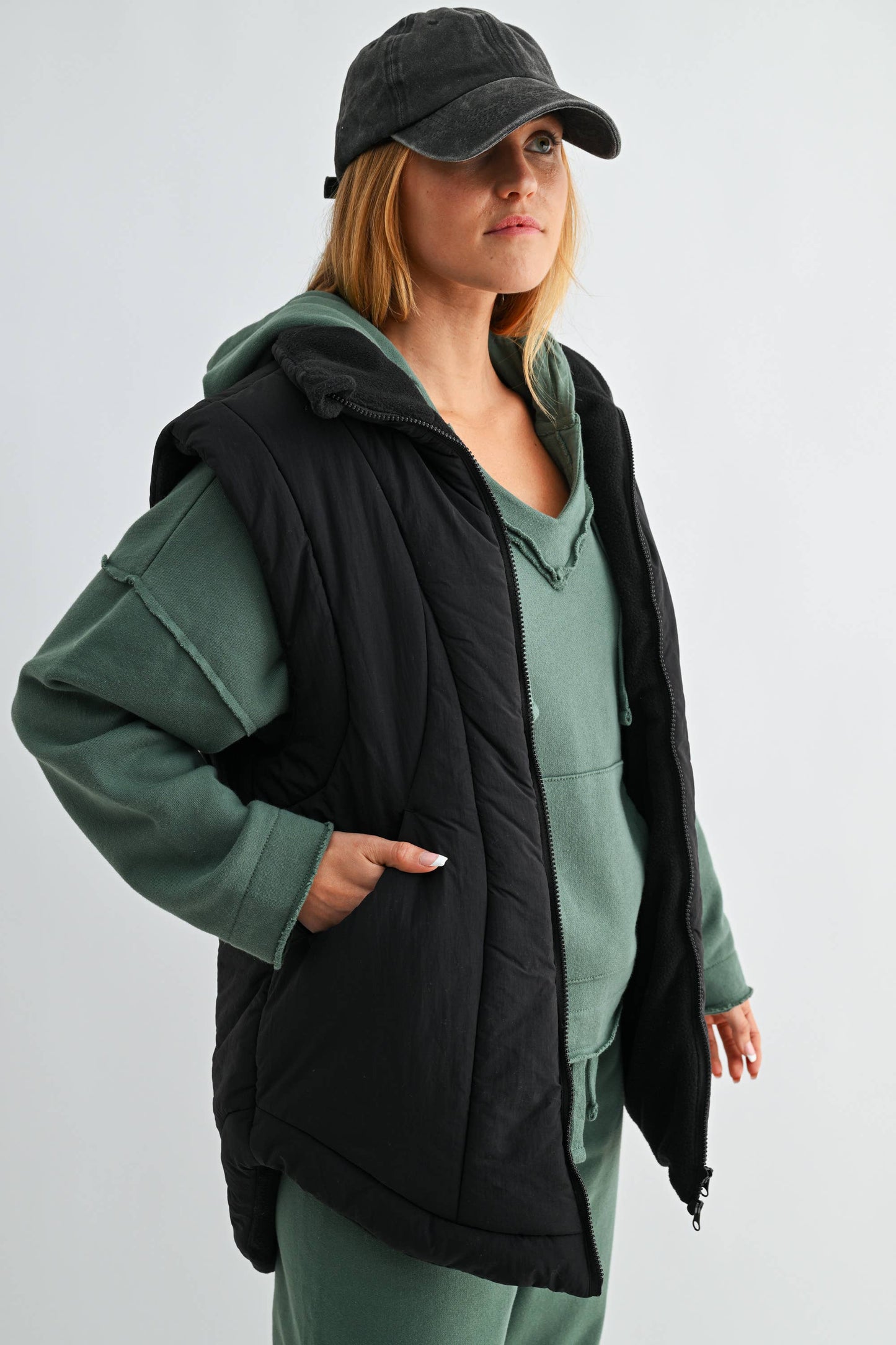 Mono B - Summit Curve Longline Puffer Vest