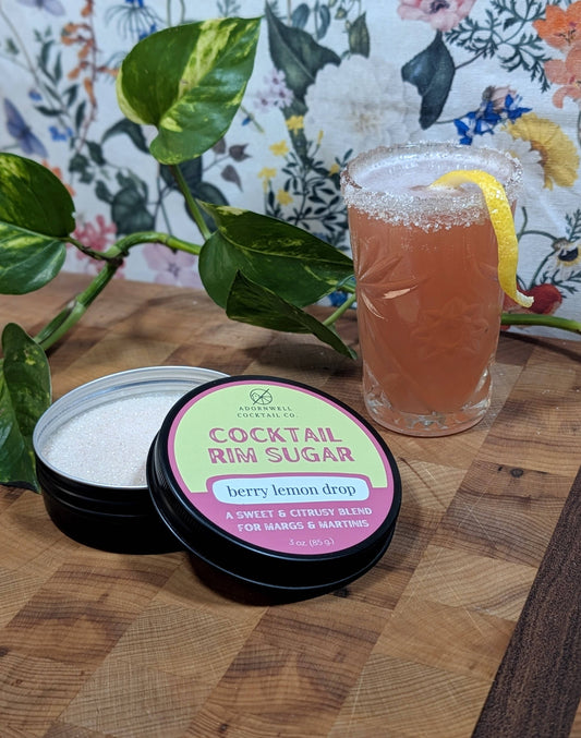 Adornwell Cocktail Co. - 3 oz. Berry Lemon Drop Rim Sugar