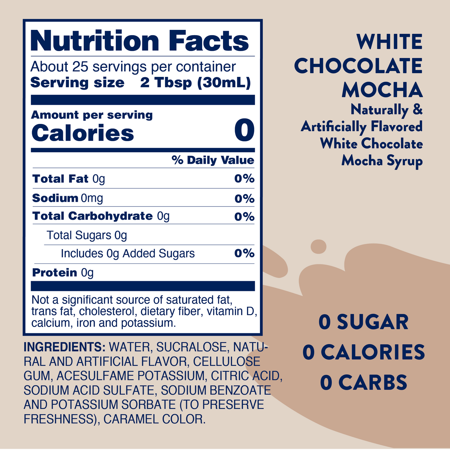 Jordan's White Chocolate Mocha Syrup