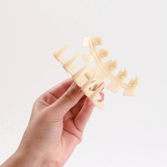 TELETIES Classic  Clip Large Almond Beige