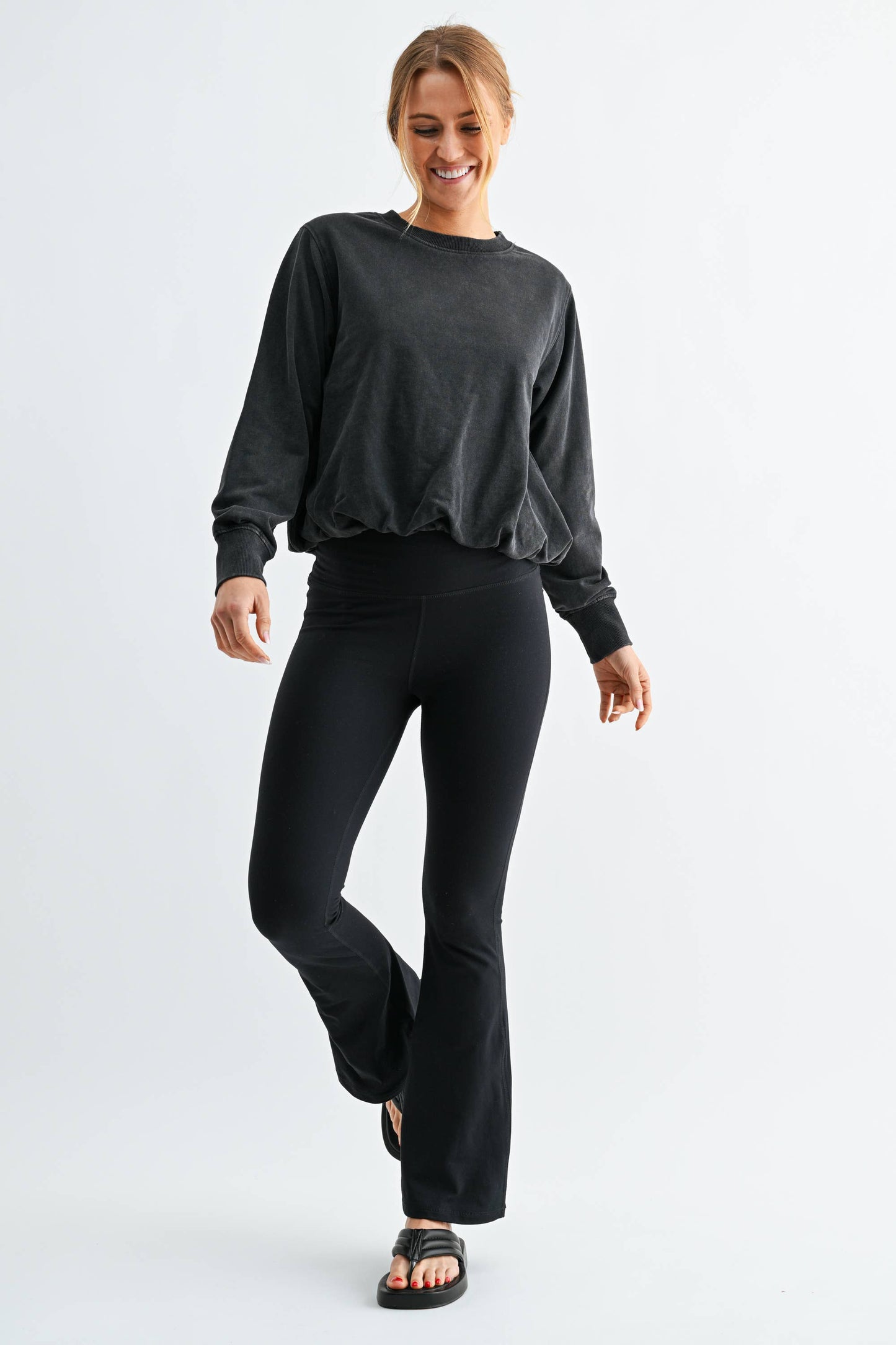 Mono B - Mineral Cloud Bubble Hem Pullover
