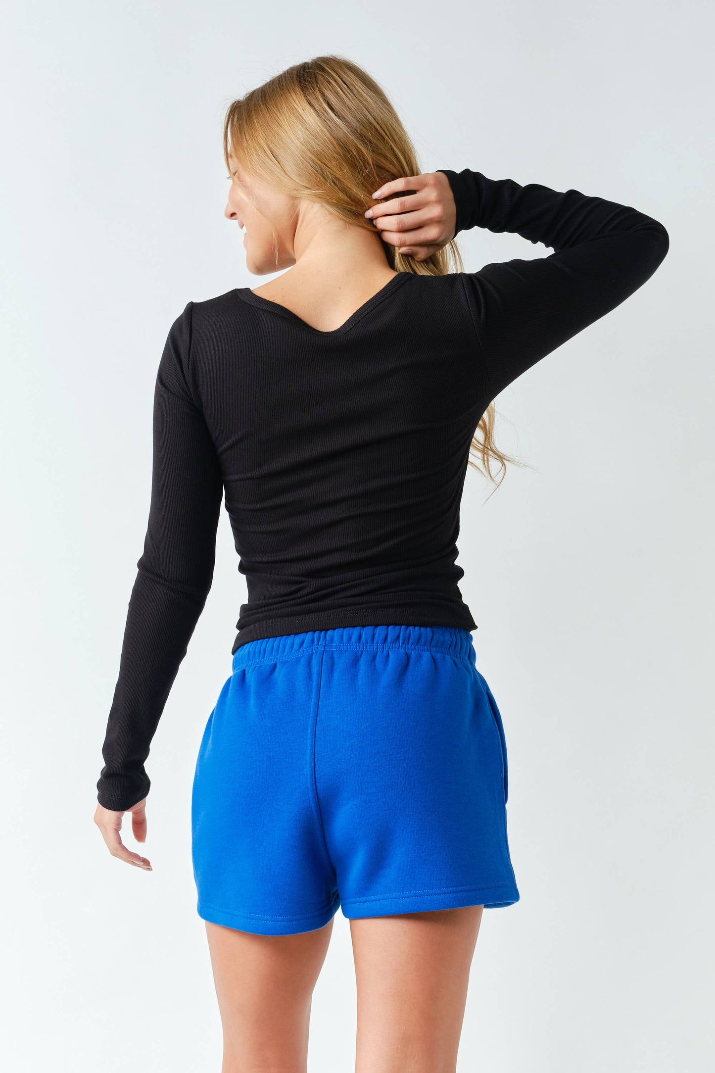 Mono B - CoreClassic Micro-Ribbed Built-In Bra Long Sleeve Top