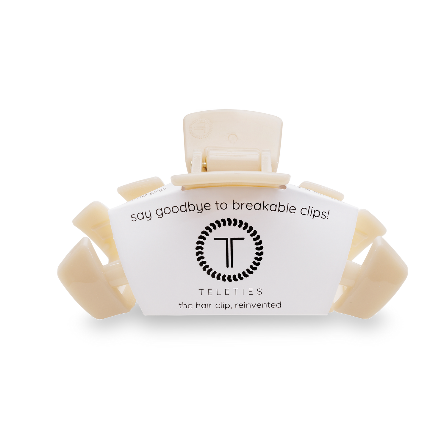 TELETIES Classic  Clip Large Almond Beige