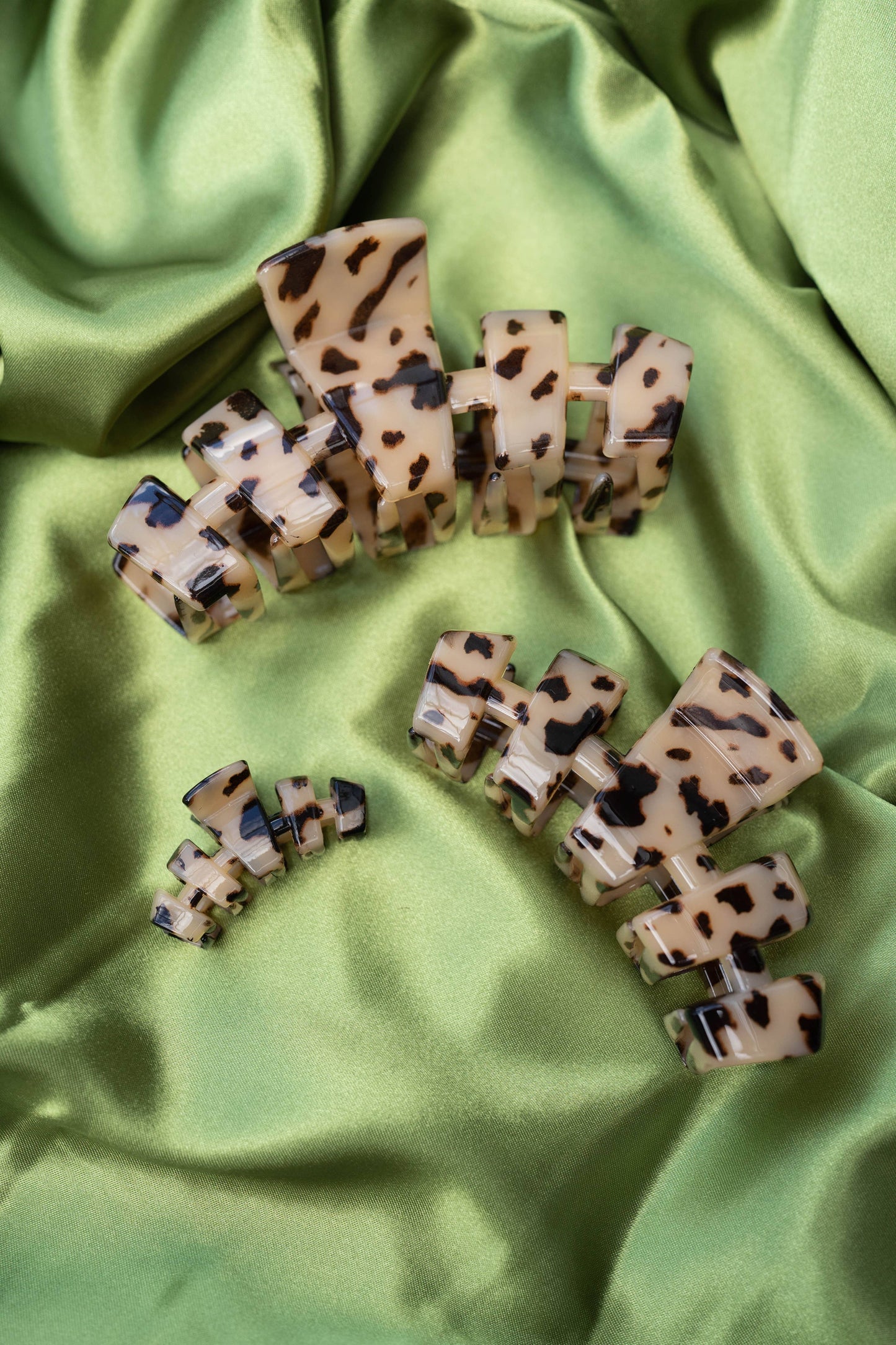 TELETIES Classic Clip Large Blonde Tortoise
