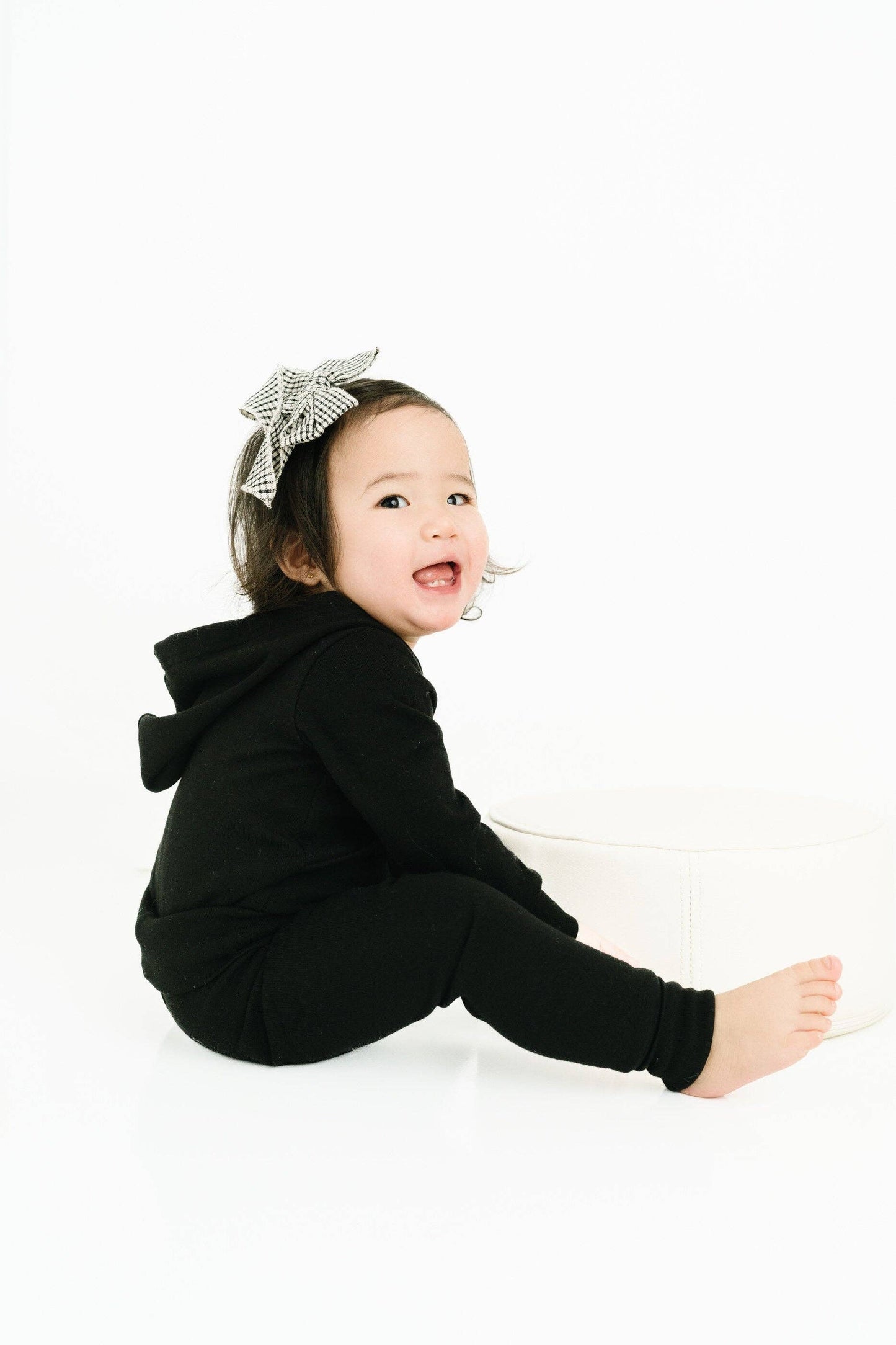 Black Hoodie Bodysuit Set