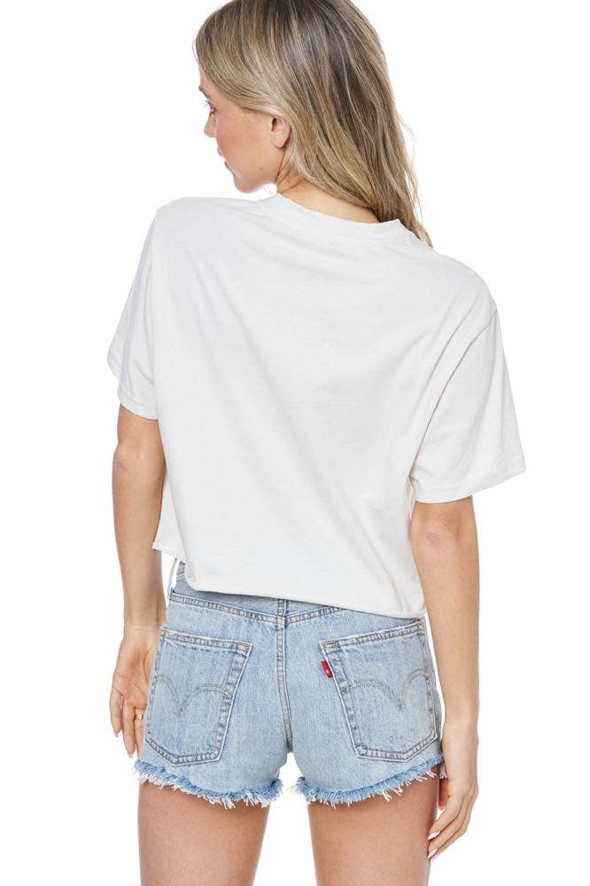 Cowboy & Beer Vintage Cropped Tee