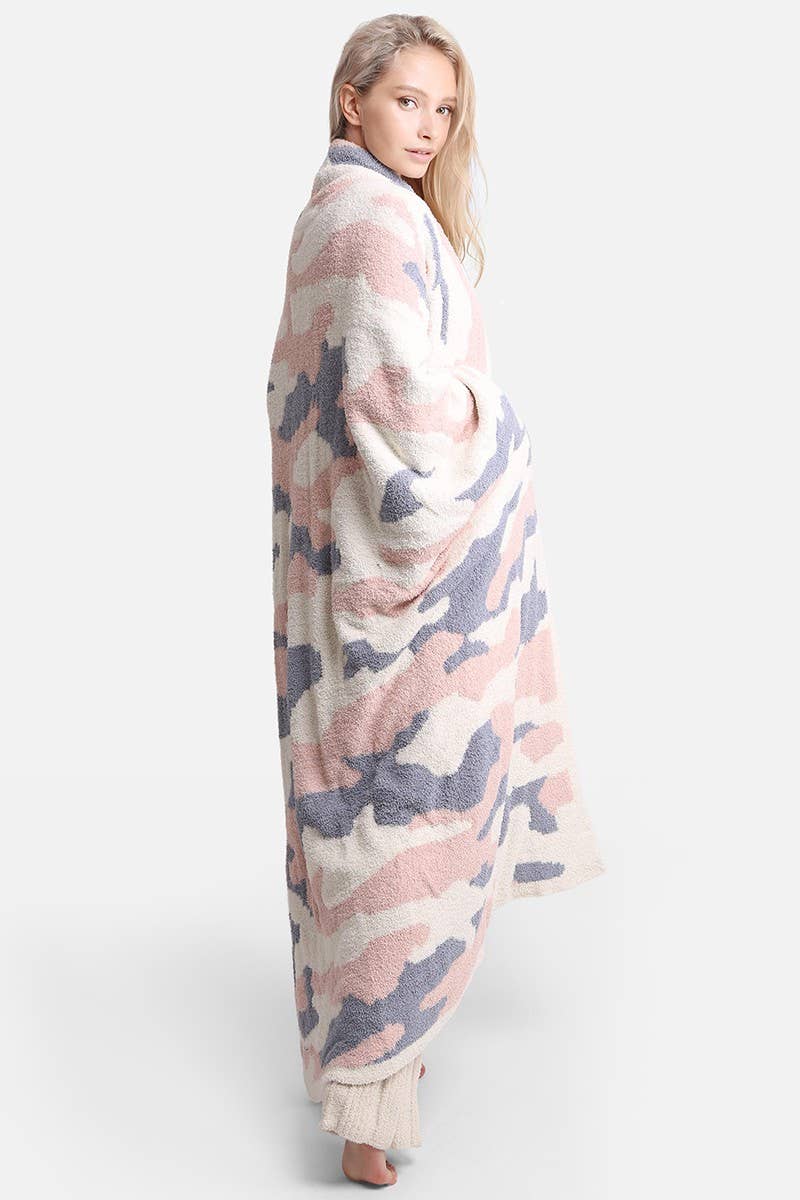Camouflage Print Soft Throw Blanket