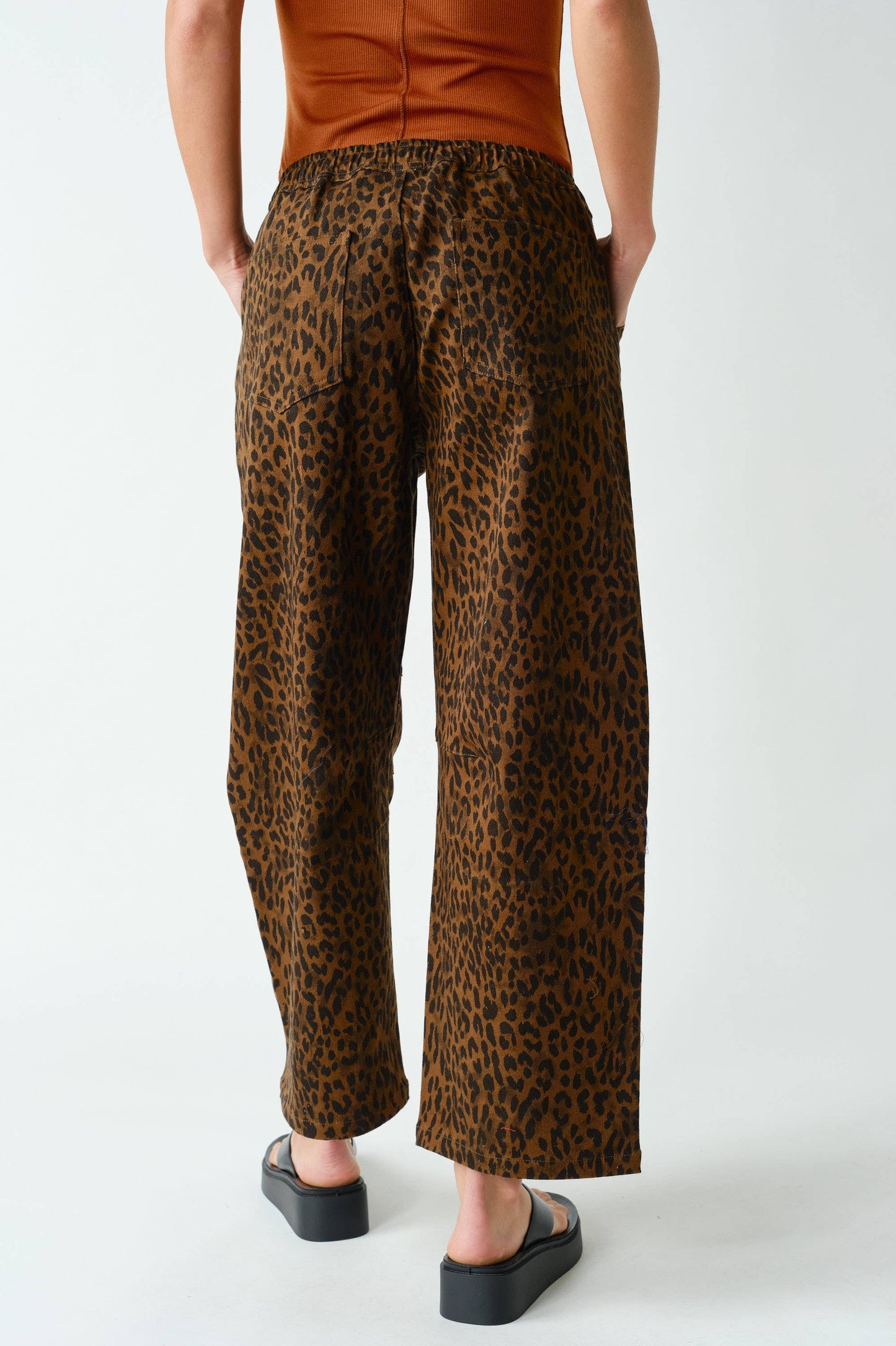 Mono B - Leopard Lounge Wide-Leg Pants