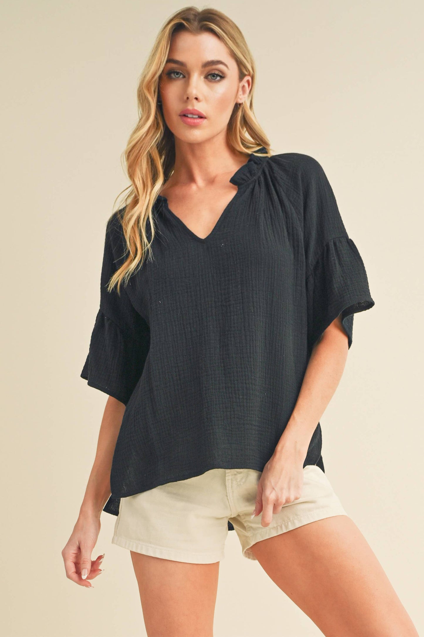 Sleeve Ruffle Top