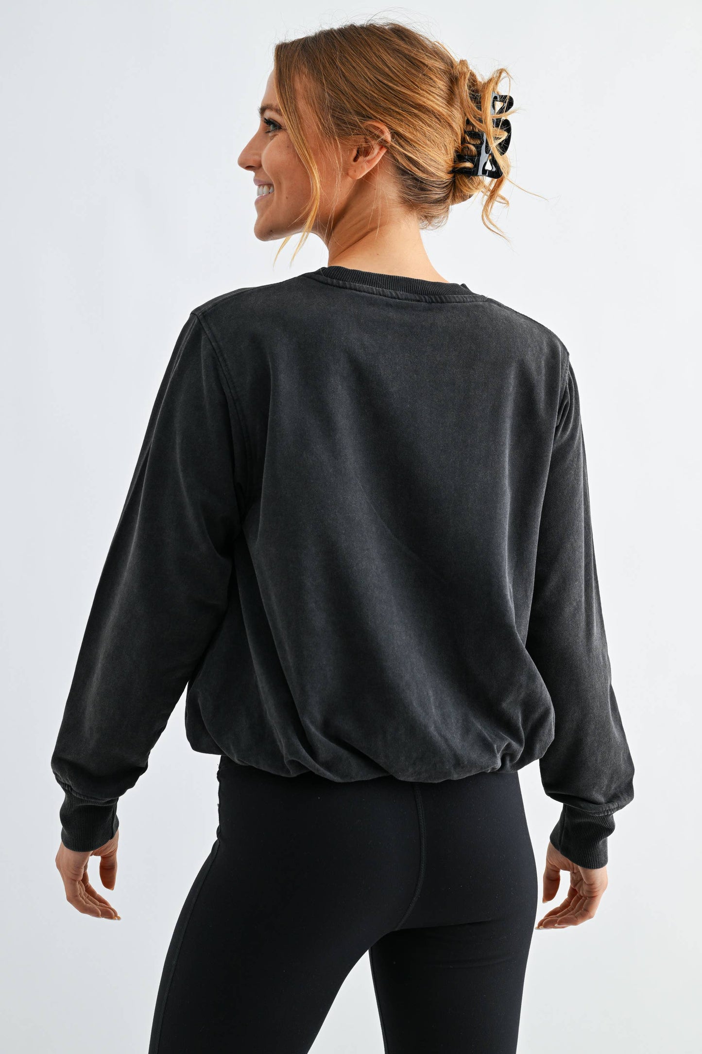 Mono B - Mineral Cloud Bubble Hem Pullover