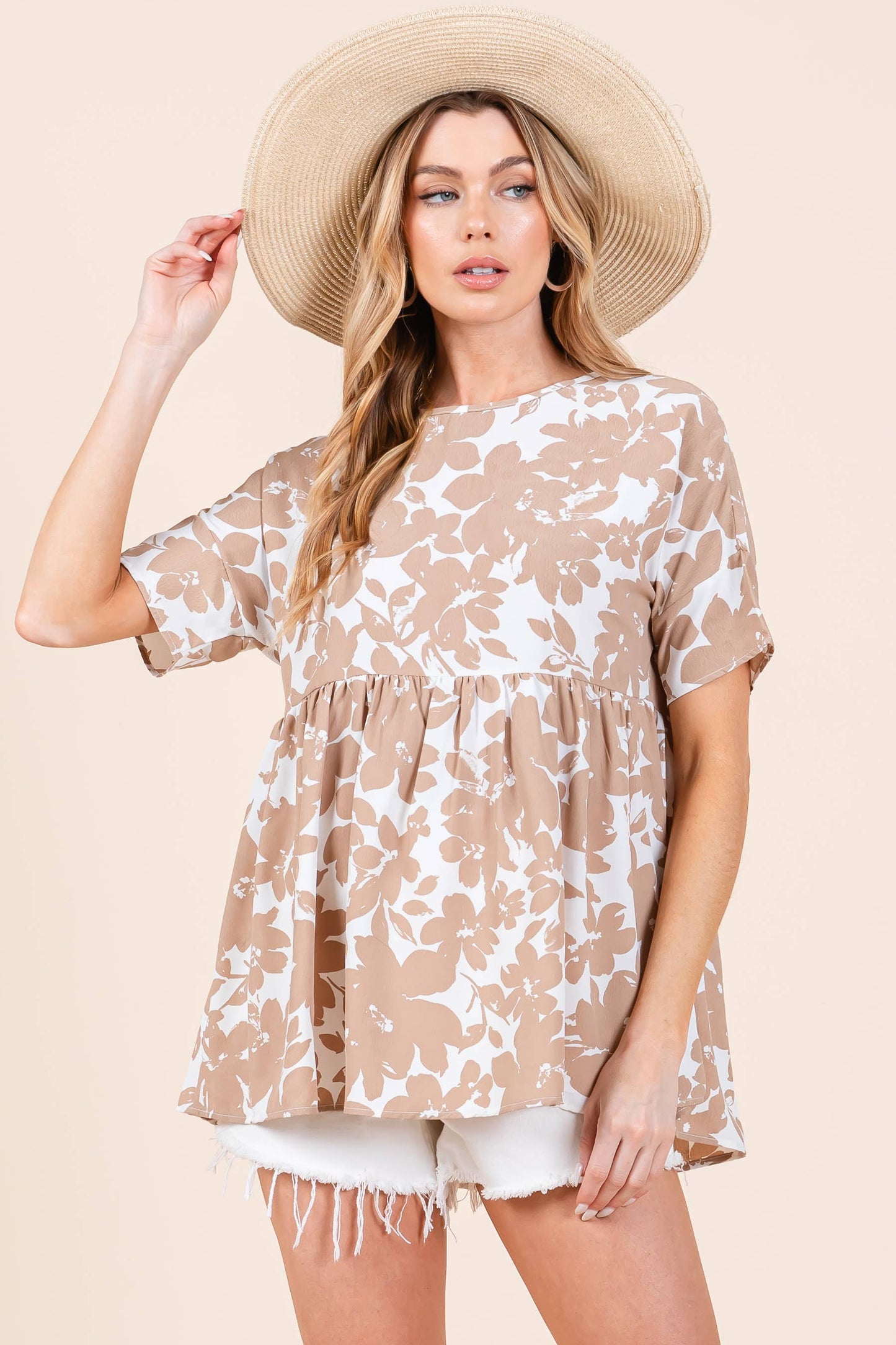 Peplum Floral Blouse