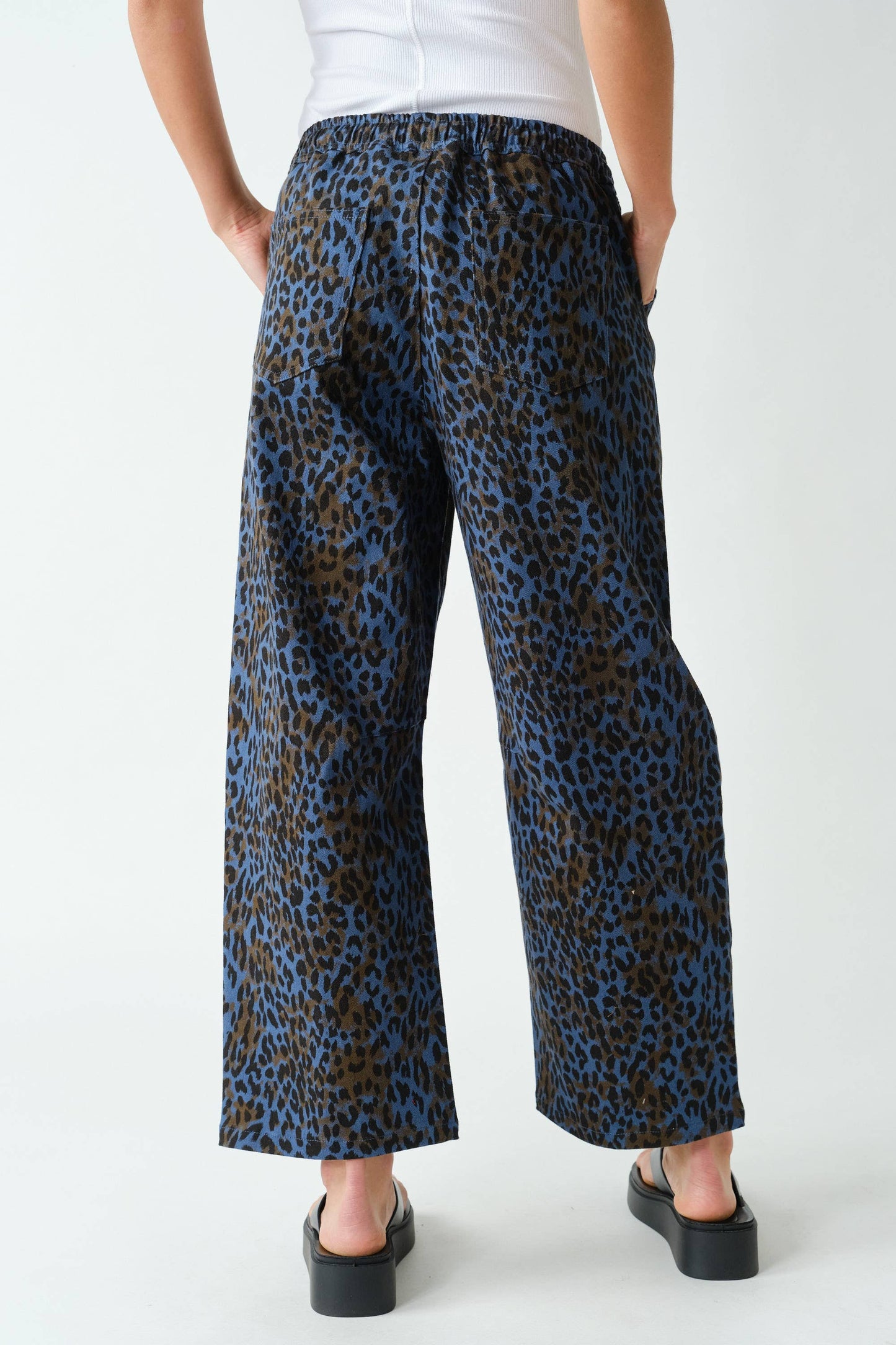 Mono B - Leopard Lounge Wide-Leg Pants