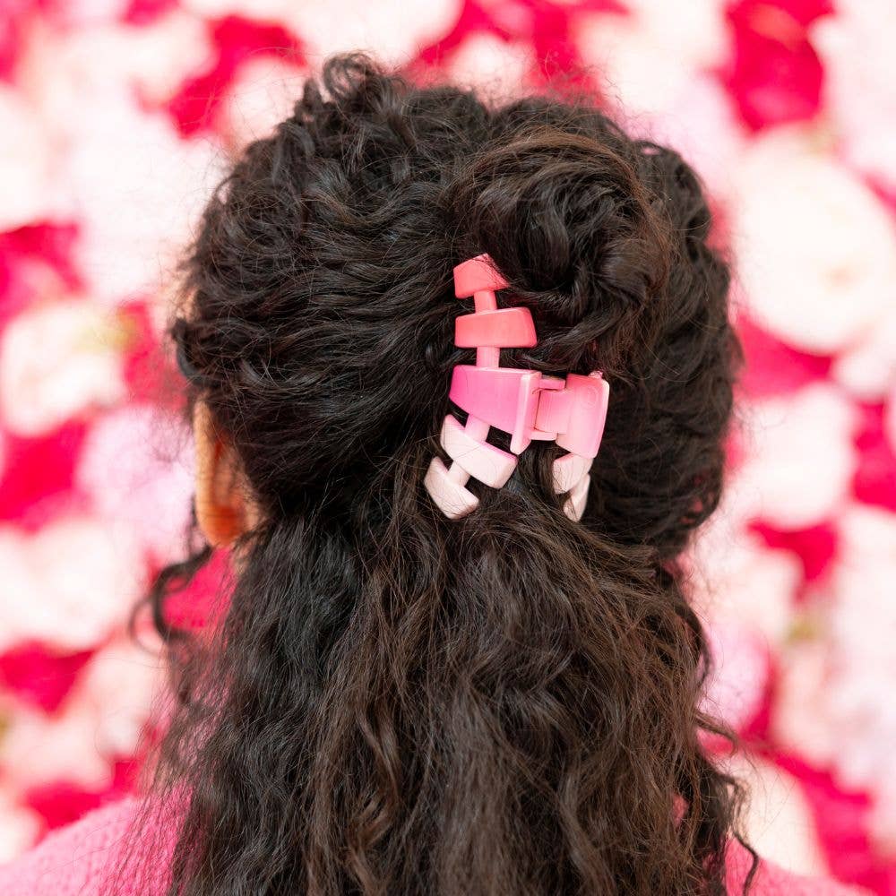 TELETIES - Classic Hair Clip | Medium | Kiss & Tell