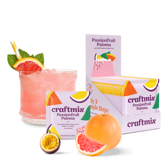 Craftmix - Passionfruit Paloma Cocktail / Mocktail Mixer - 24ct Caddy