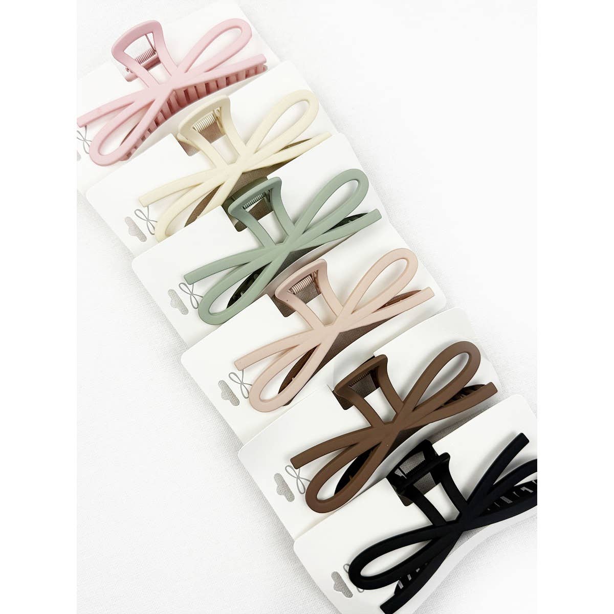Soft Tone Knotted Bow Hair Clip Claw