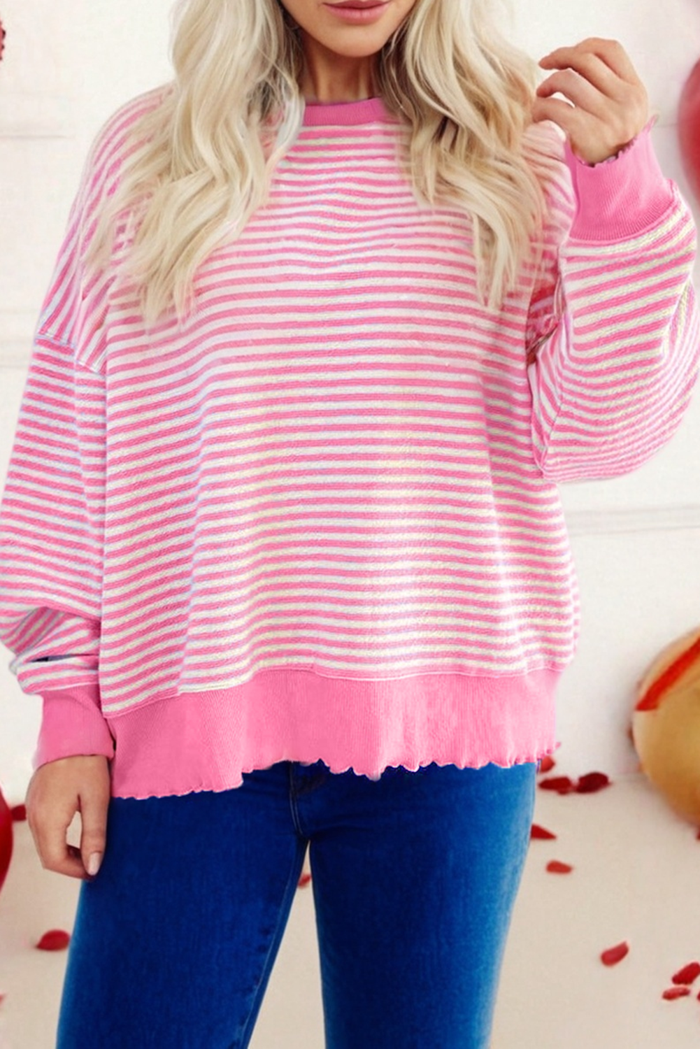 Pink Stripe Long Sleeve Shirt